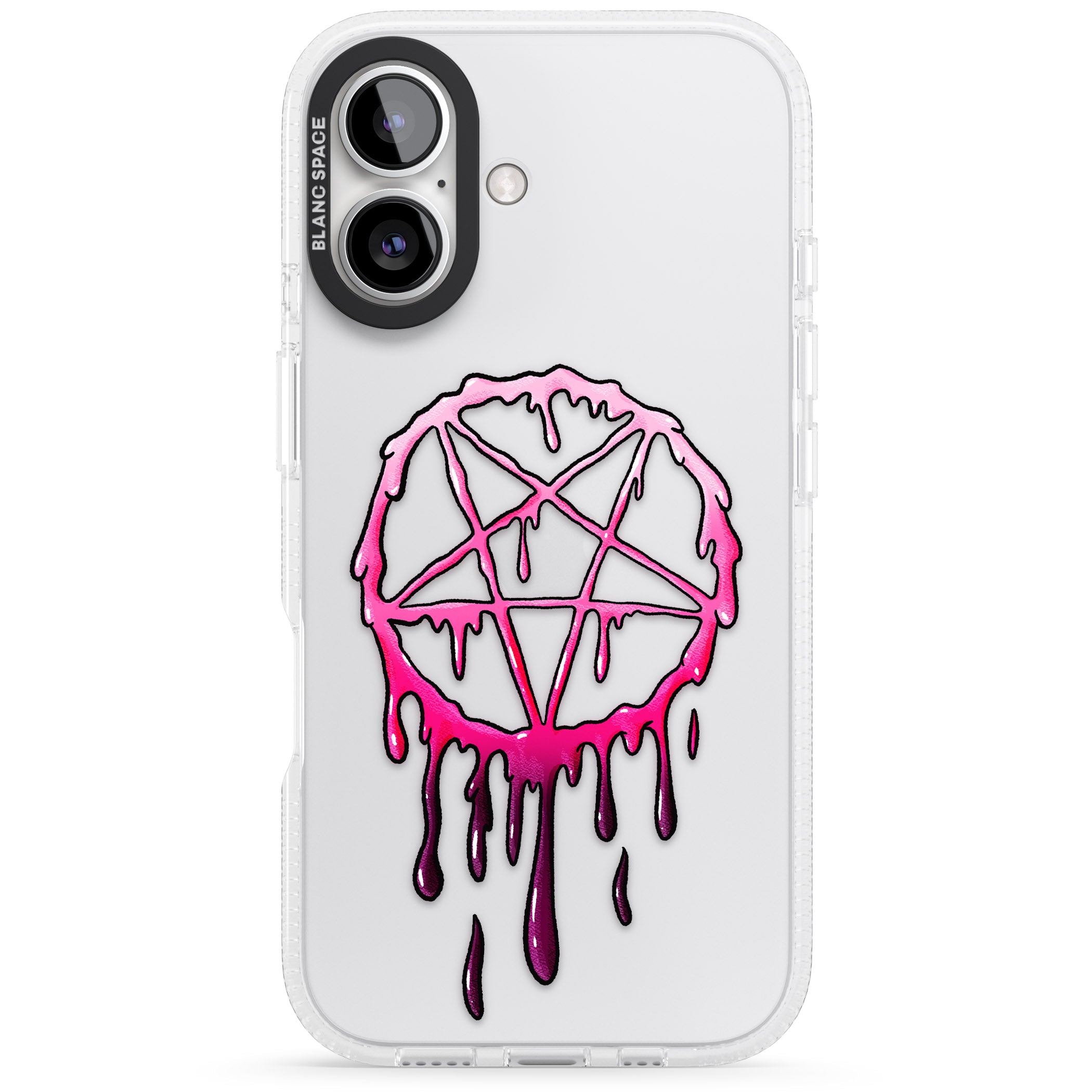 Pentagram of Blood iPhone 16 / 16 Plus Clear Case Impact Air - Blanc Space