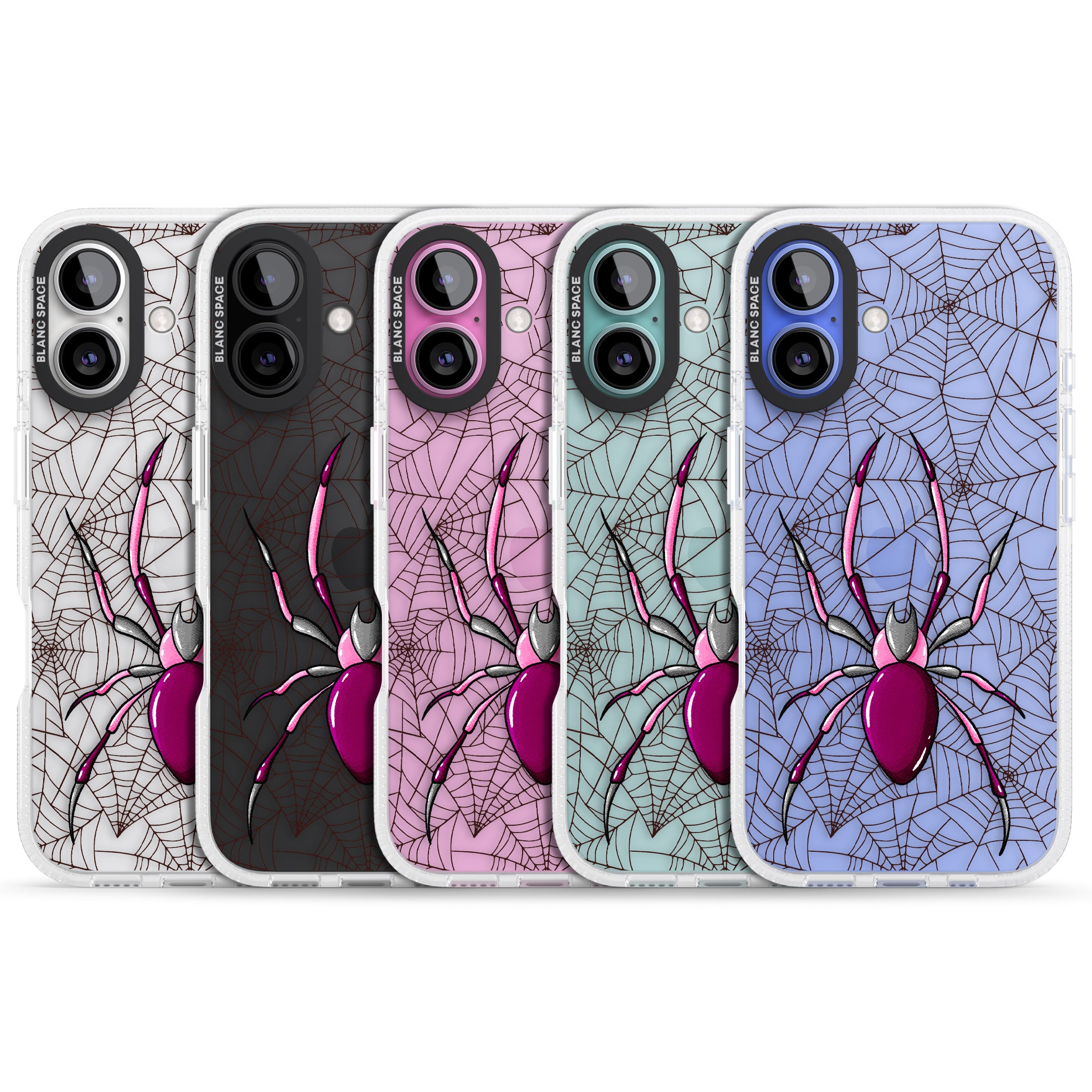 Arachnophobia iPhone 16 / 16 Plus Clear Case Impact Air - Blanc Space