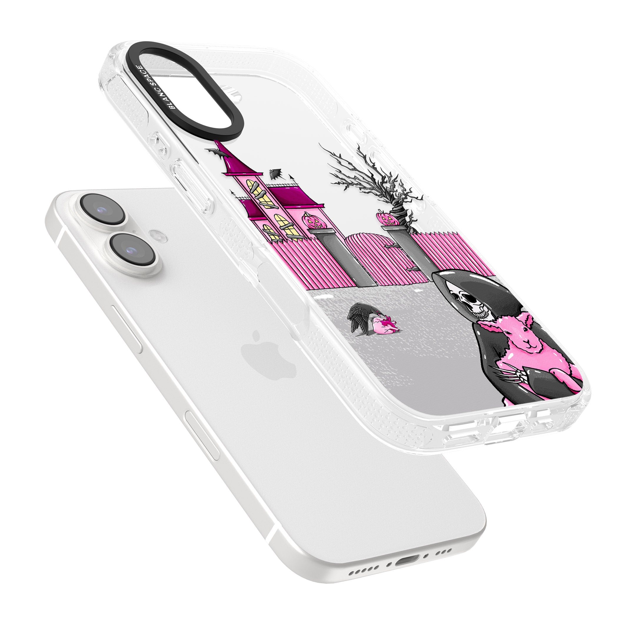 Left With My Heart iPhone 16 / 16 Plus Clear Case Impact Air - Blanc Space