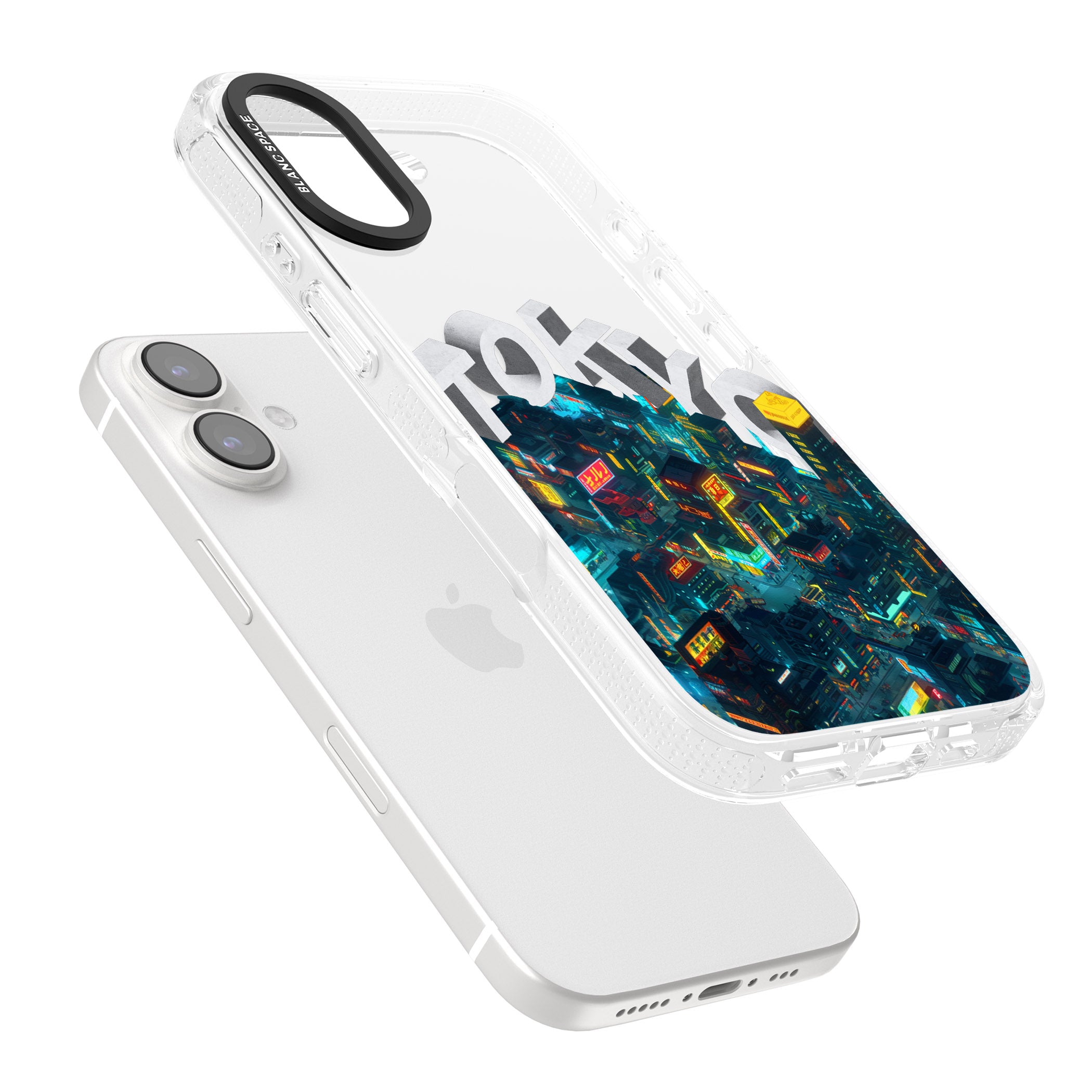 Tokyo iPhone 16 / 16 Plus Clear Case Impact Air - Blanc Space