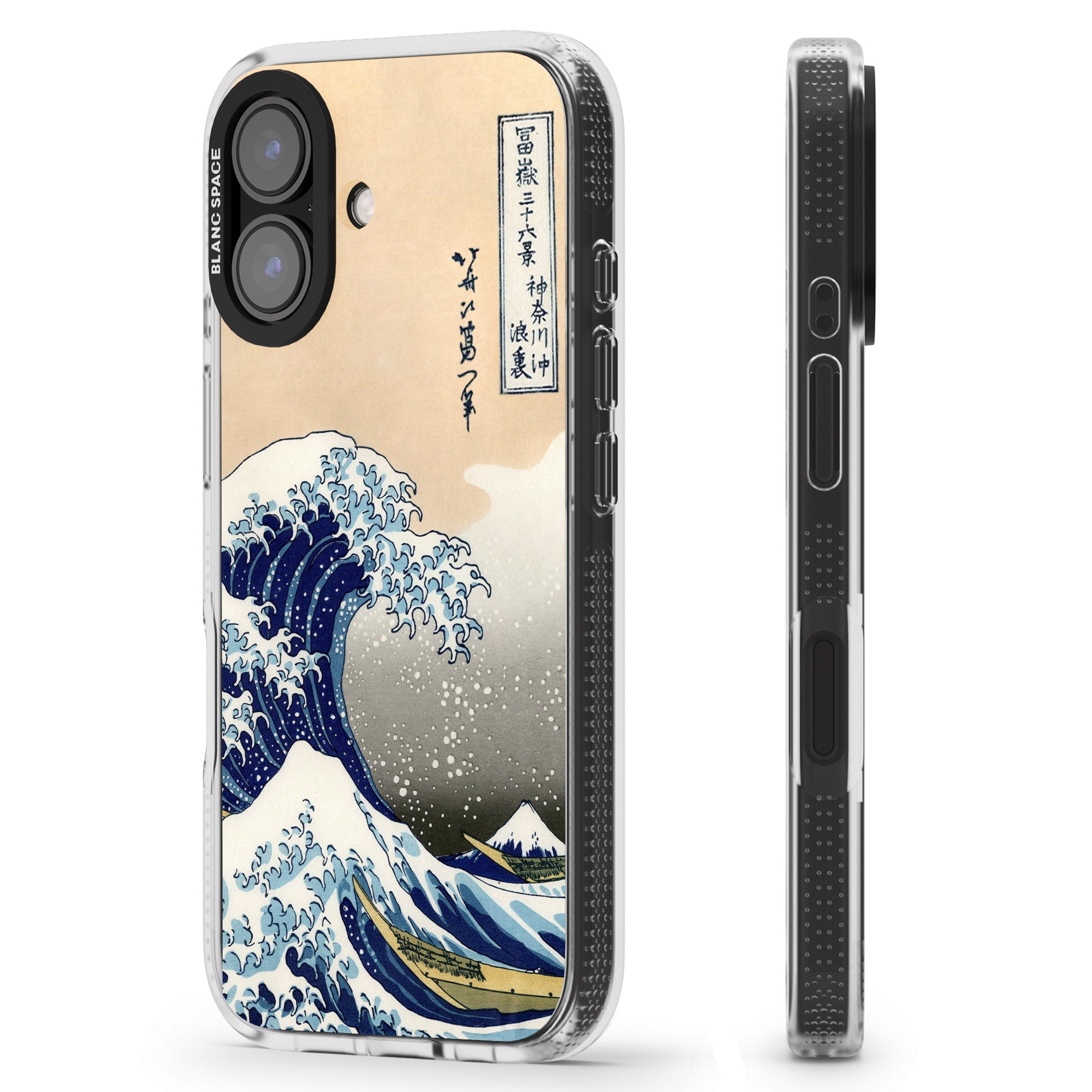 Great Wave iPhone 16 / 16 Plus Clear Case Impact Air - Blanc Space