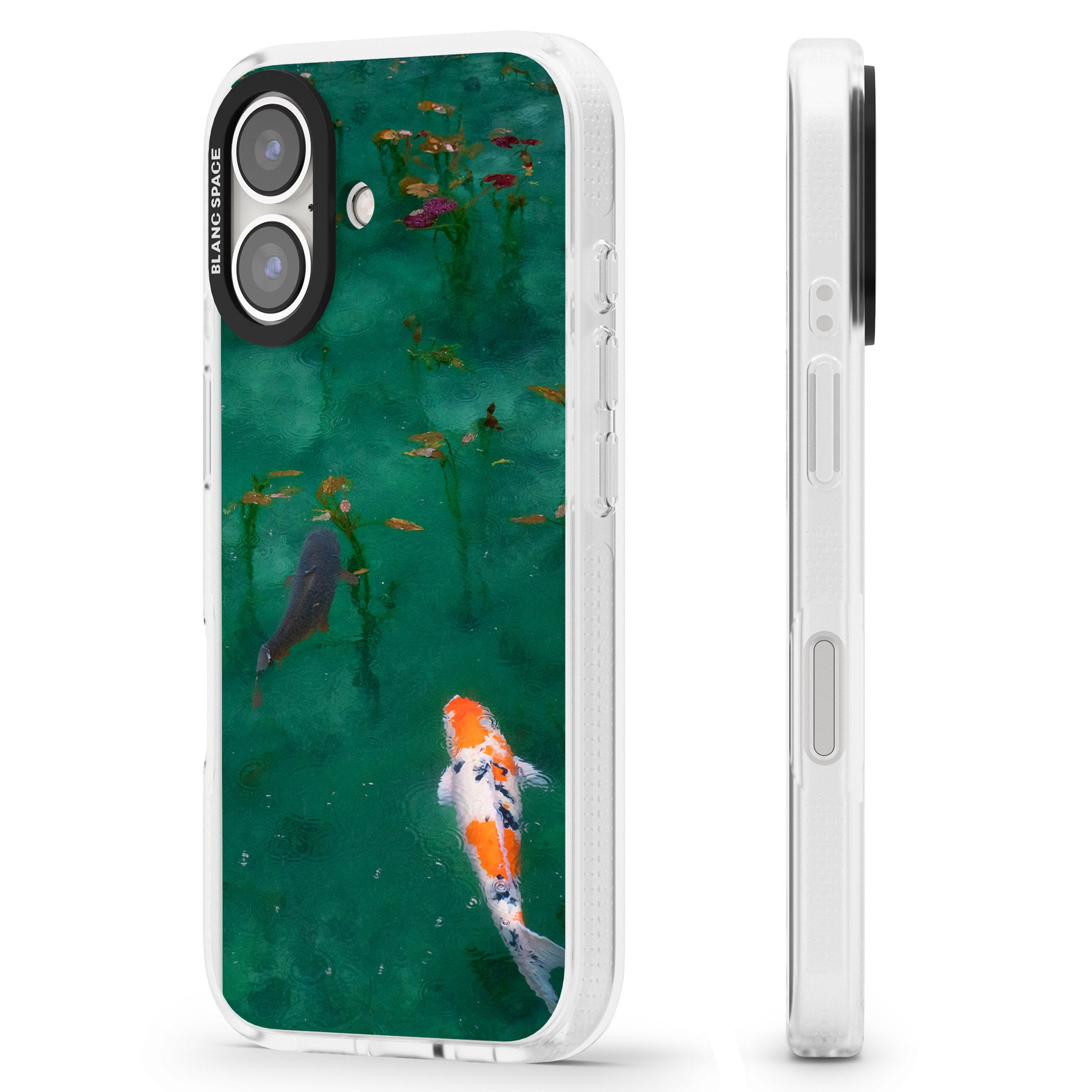 Koi Fish iPhone 16 / 16 Plus Clear Case Impact Air - Blanc Space