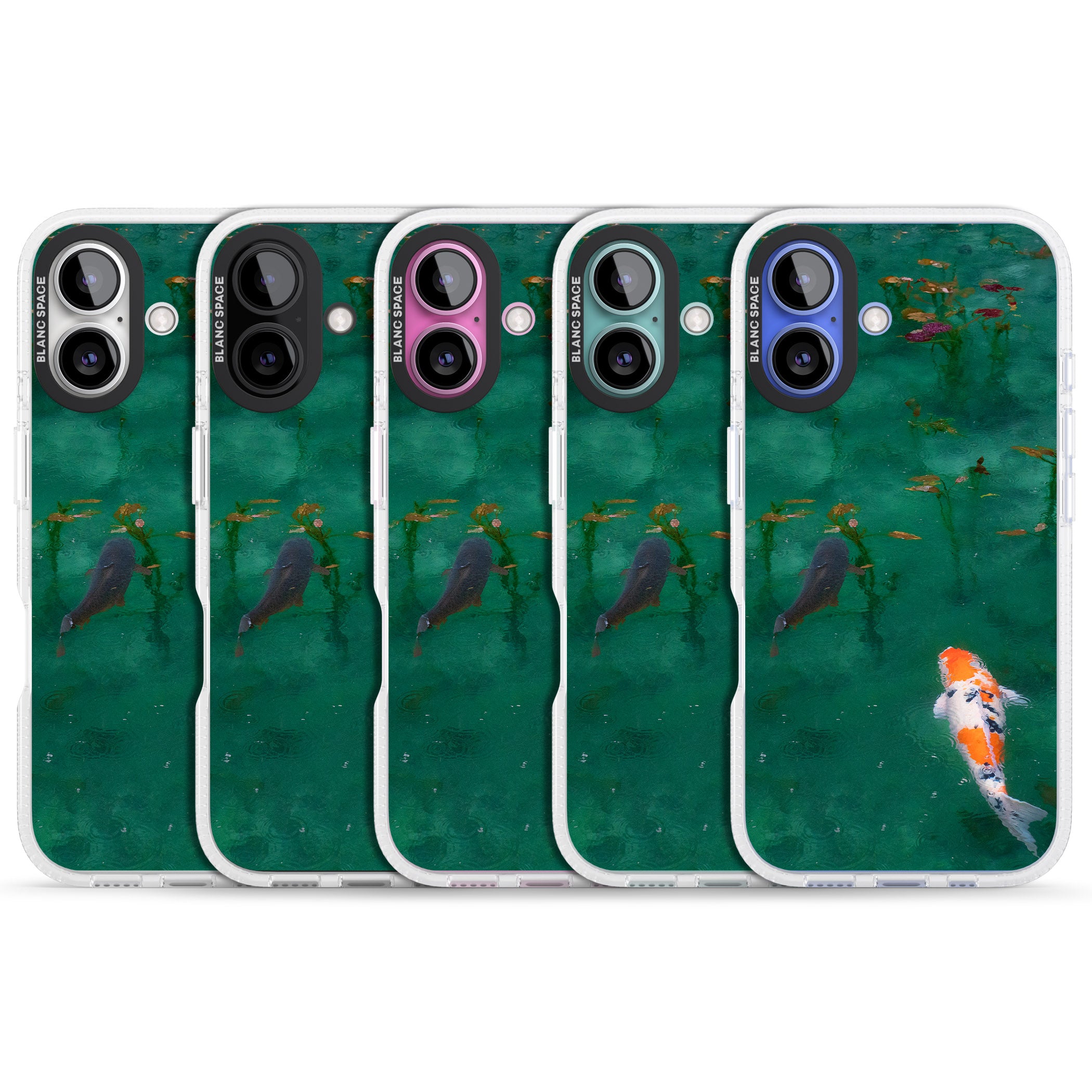 Koi Fish iPhone 16 / 16 Plus Clear Case Impact Air - Blanc Space