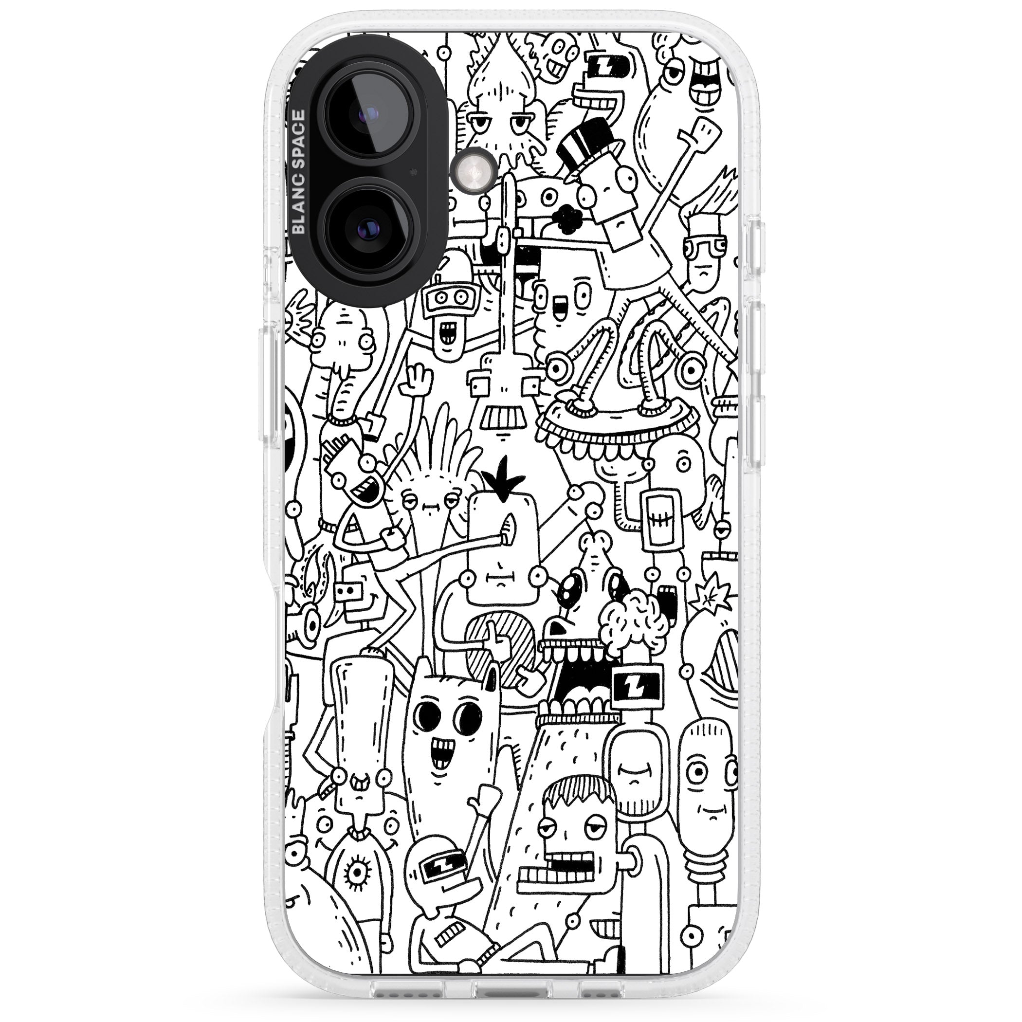 Stack Original iPhone 16 / 16 Plus Clear Case Impact Air - Blanc Space