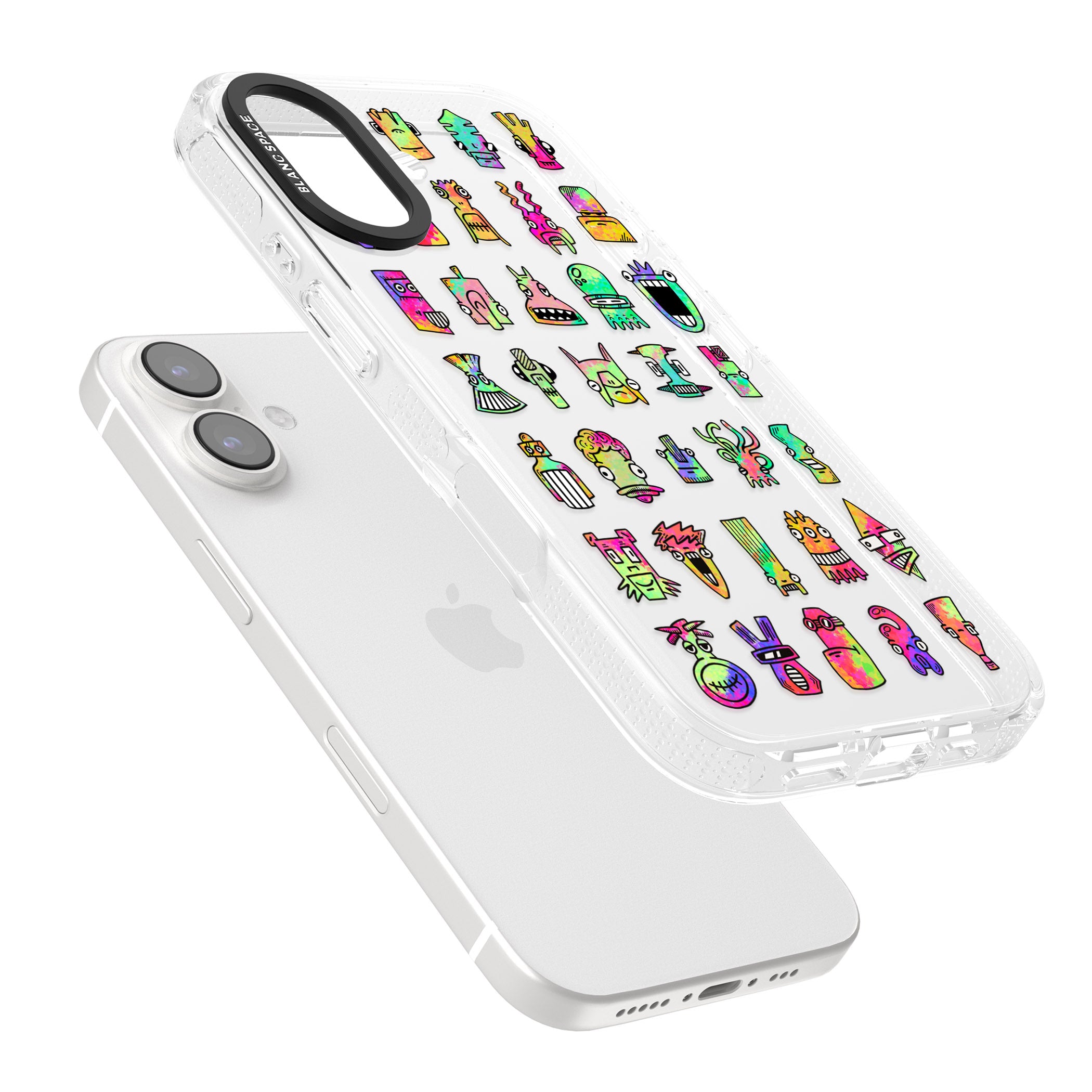 Splashy Friends iPhone 16 / 16 Plus Clear Case Impact Air - Blanc Space