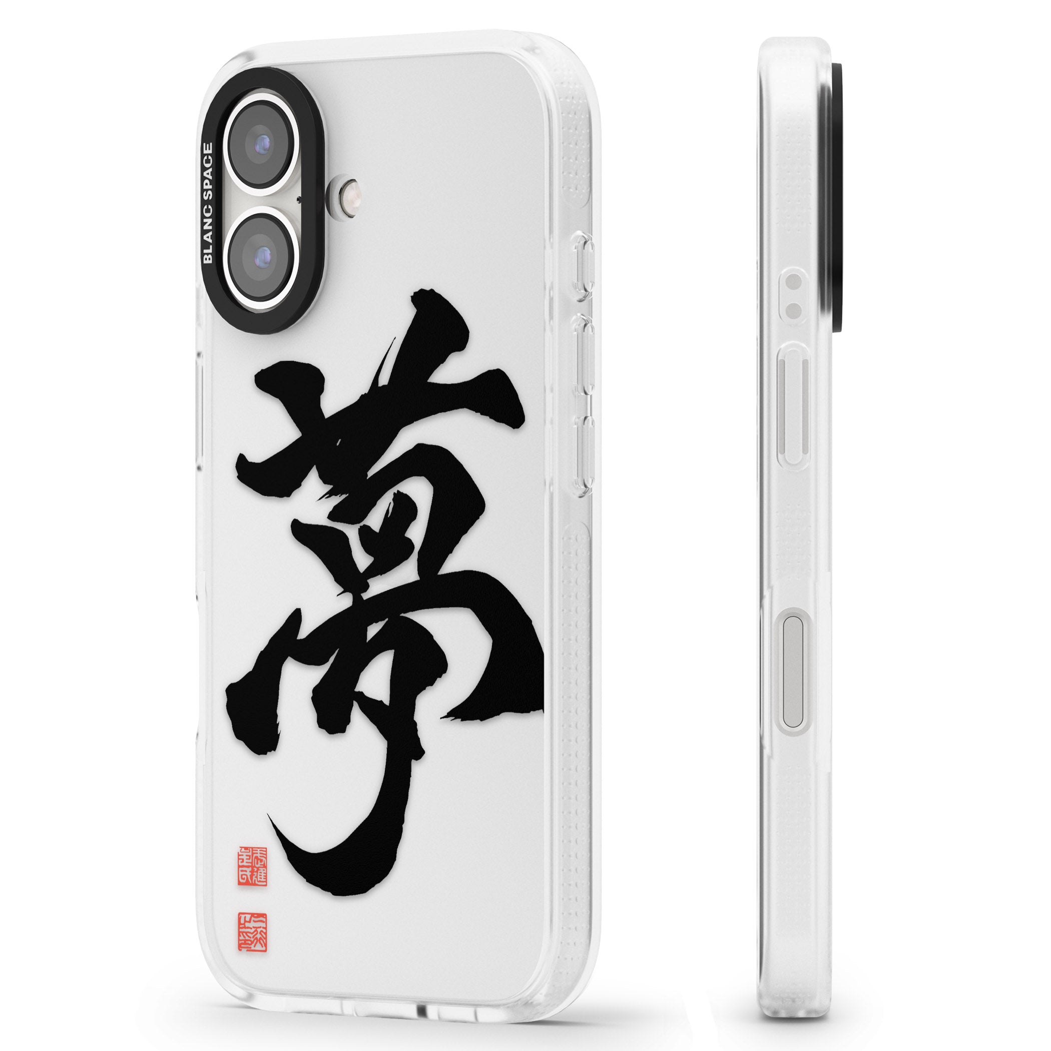 Japanese Kanji - Dream iPhone 16 / 16 Plus Clear Case Impact Air - Blanc Space