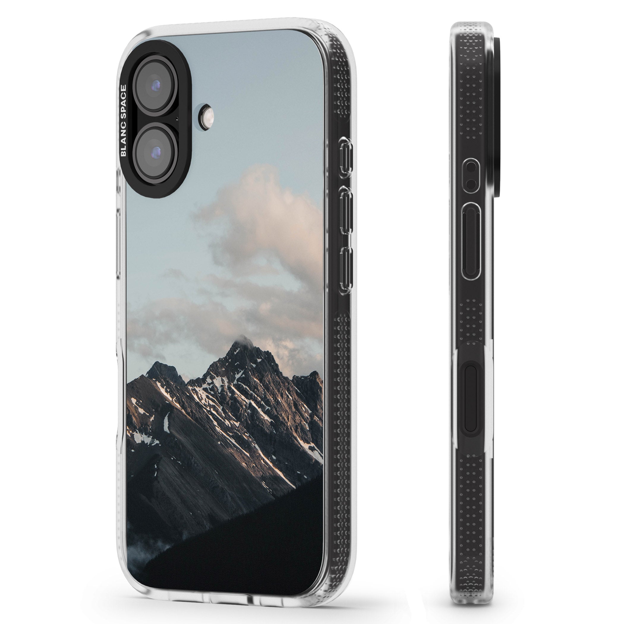 Mountain Range Photograph iPhone 16 / 16 Plus Clear Case Impact Air - Blanc Space