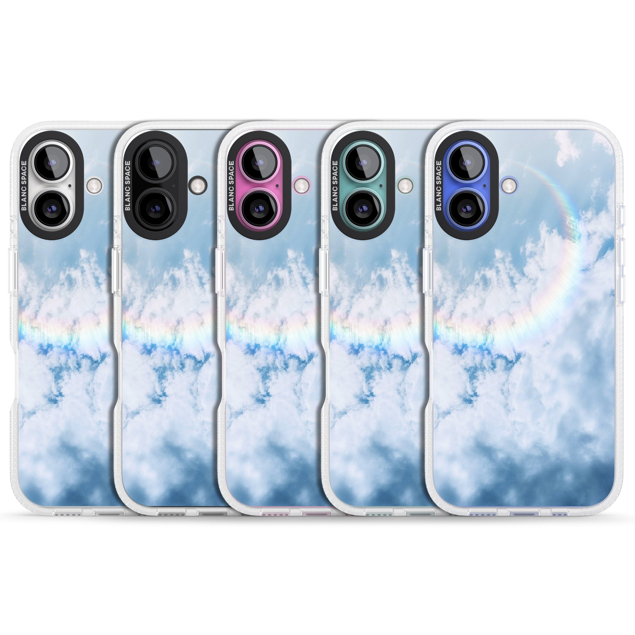 Rainbow Light Flare Photograph iPhone 16 / 16 Plus Clear Case Impact Air - Blanc Space