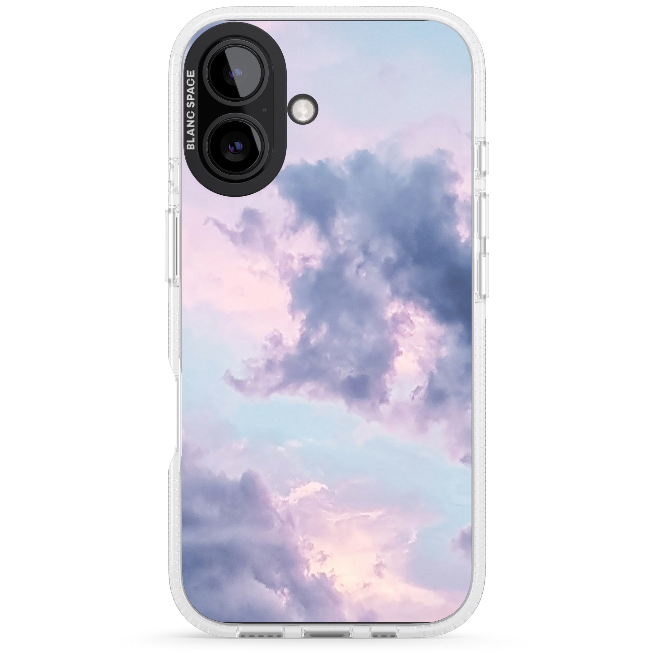 Purple Clouds Photograph iPhone 16 / 16 Plus Clear Case Impact Air - Blanc Space