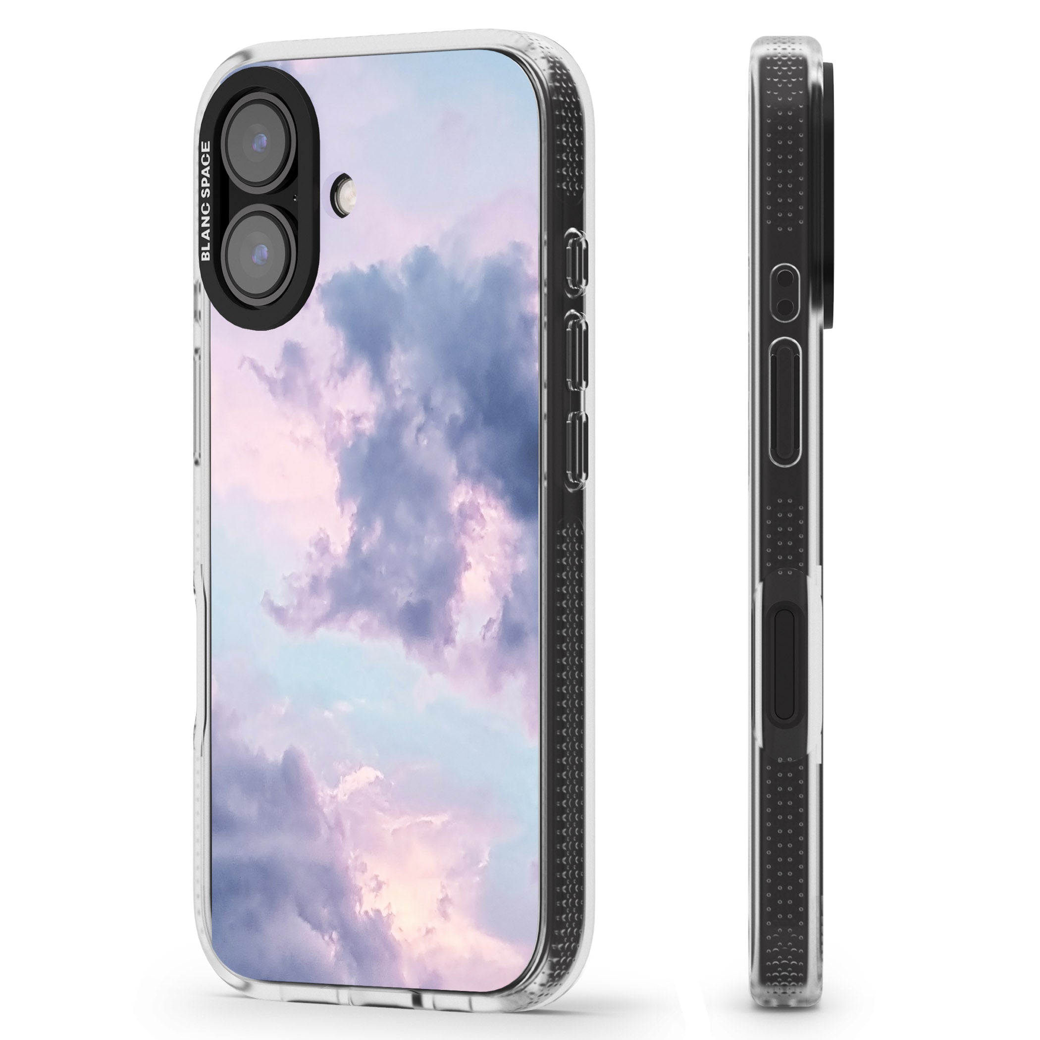 Purple Clouds Photograph iPhone 16 / 16 Plus Clear Case Impact Air - Blanc Space