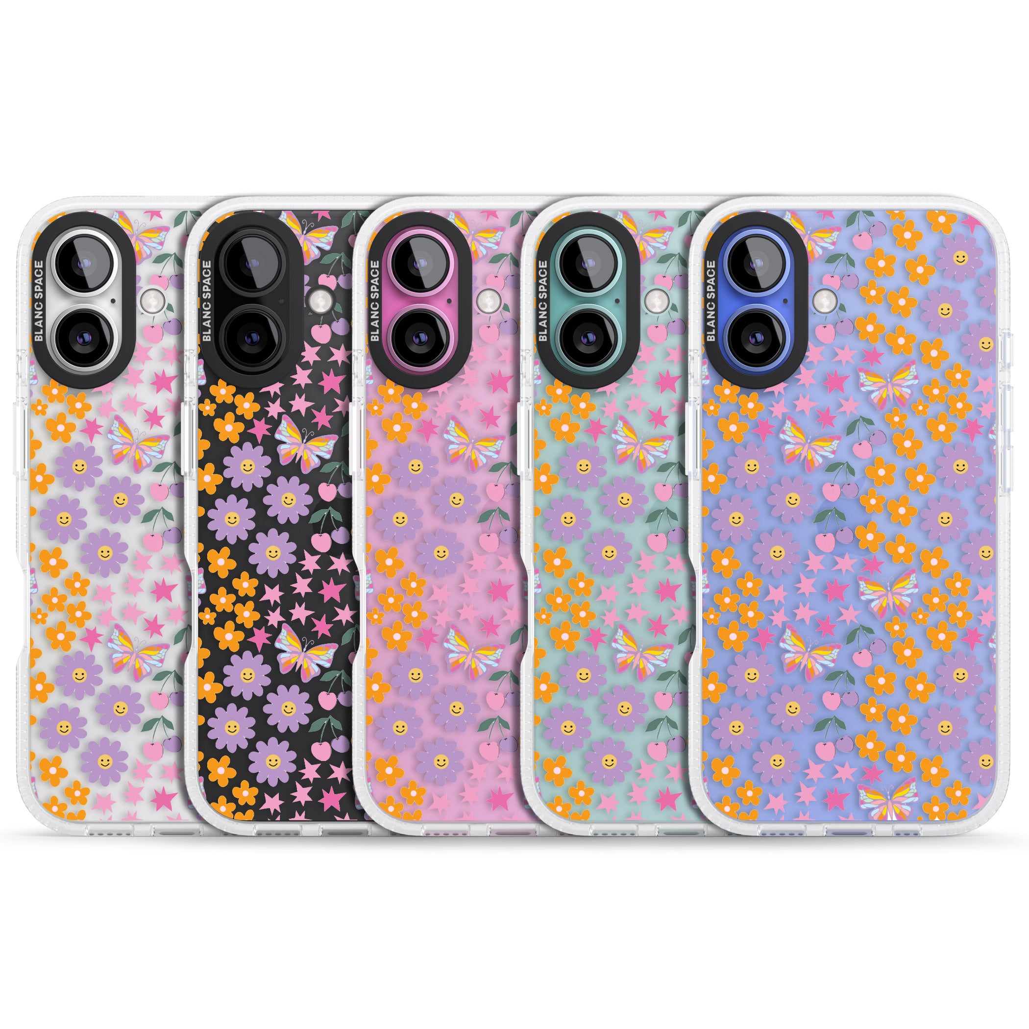 Botanical Bombardment iPhone 16 / 16 Plus Clear Case Impact Air - Blanc Space