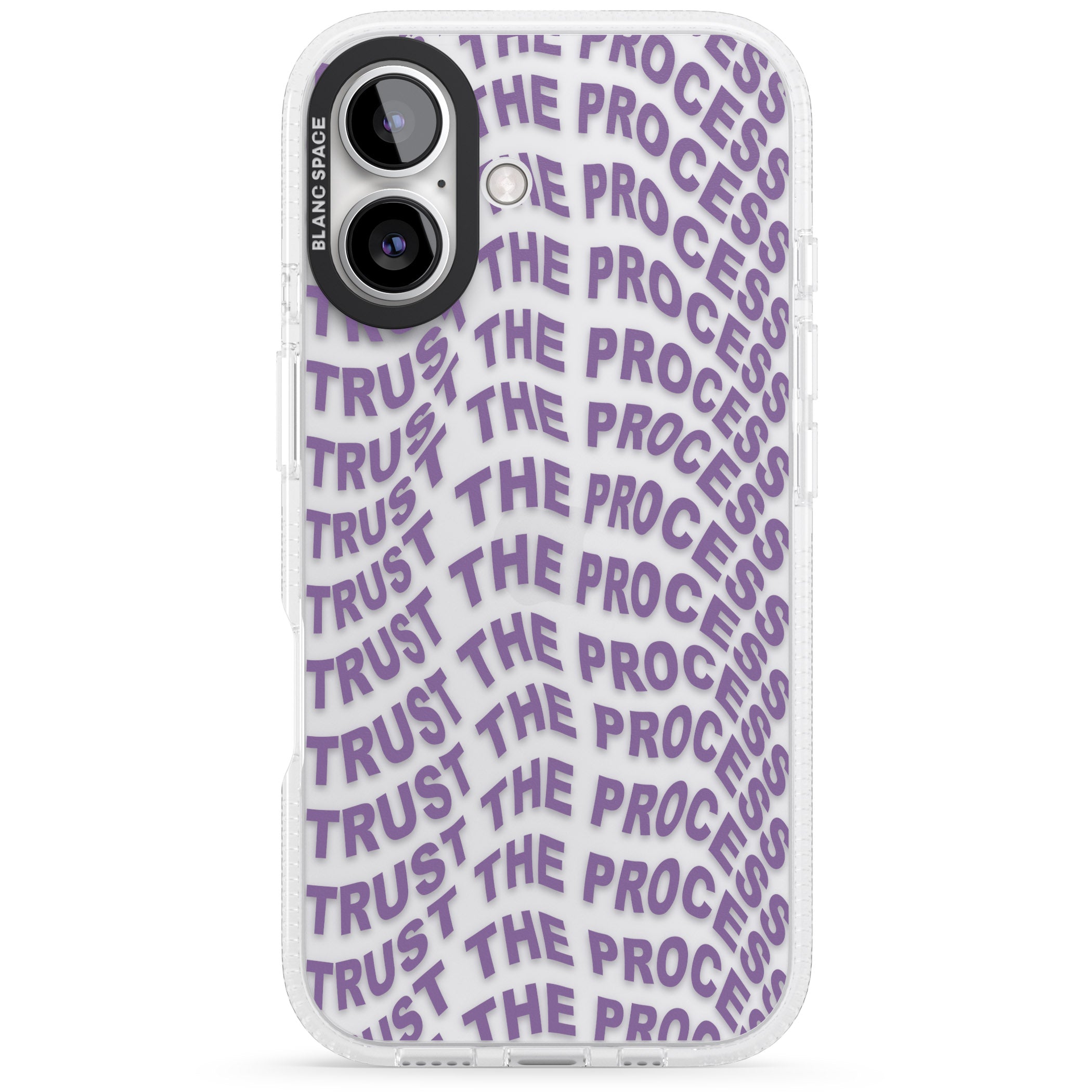 Trust The Process iPhone 16 / 16 Plus Clear Case Impact Air - Blanc Space