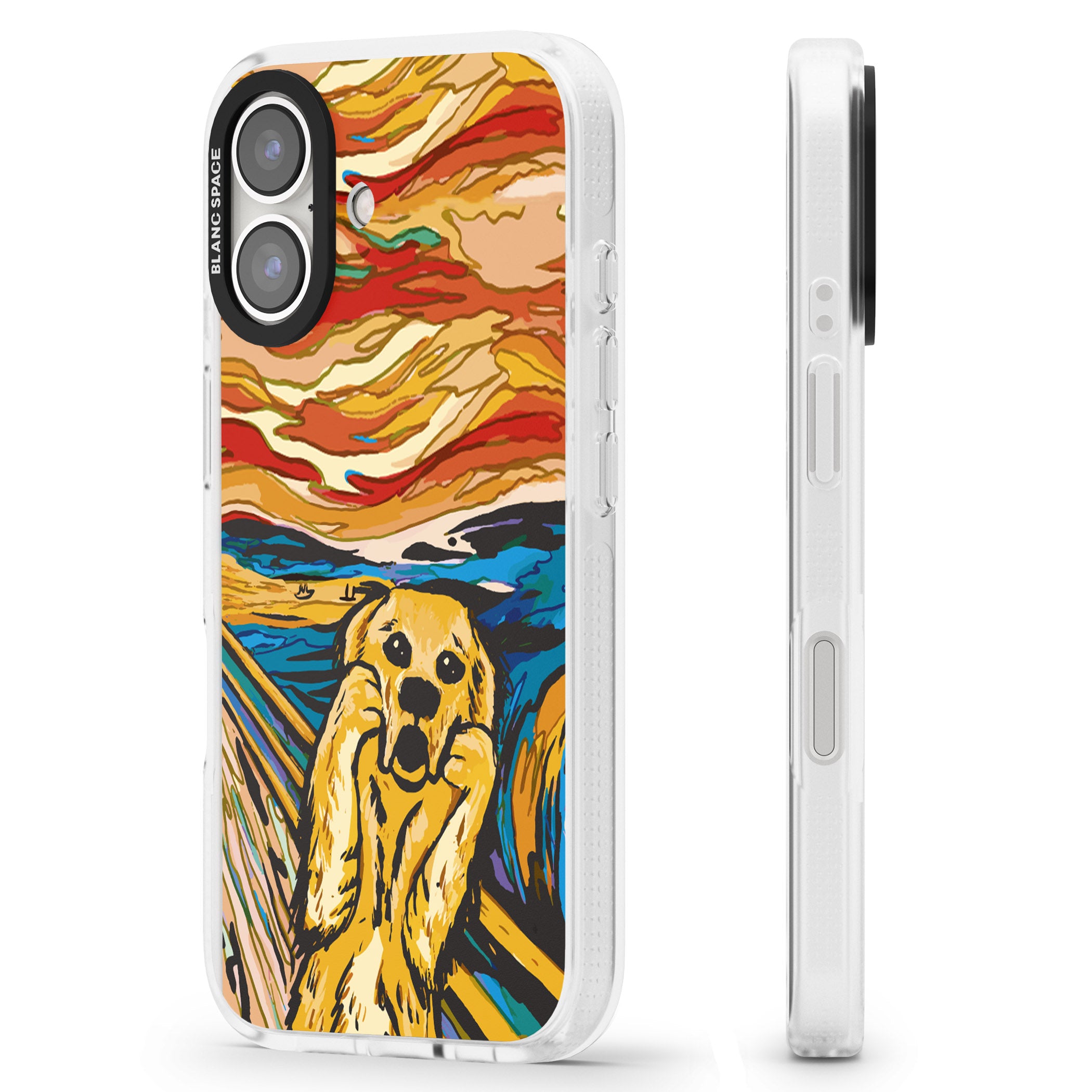 The Bark iPhone 16 / 16 Plus Clear Case Impact Air - Blanc Space