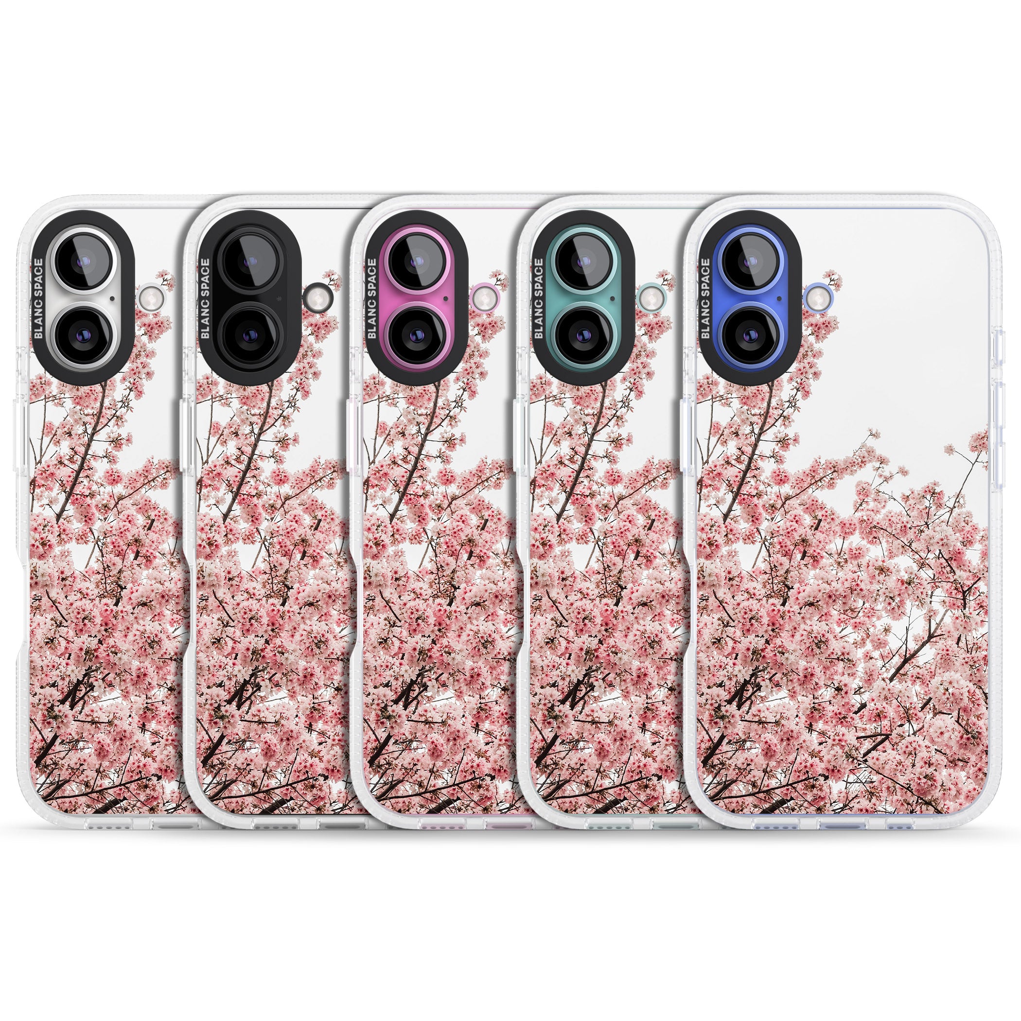 Cherry Blossoms - Real Floral Photographs iPhone 16 / 16 Plus Clear Case Impact Air - Blanc Space