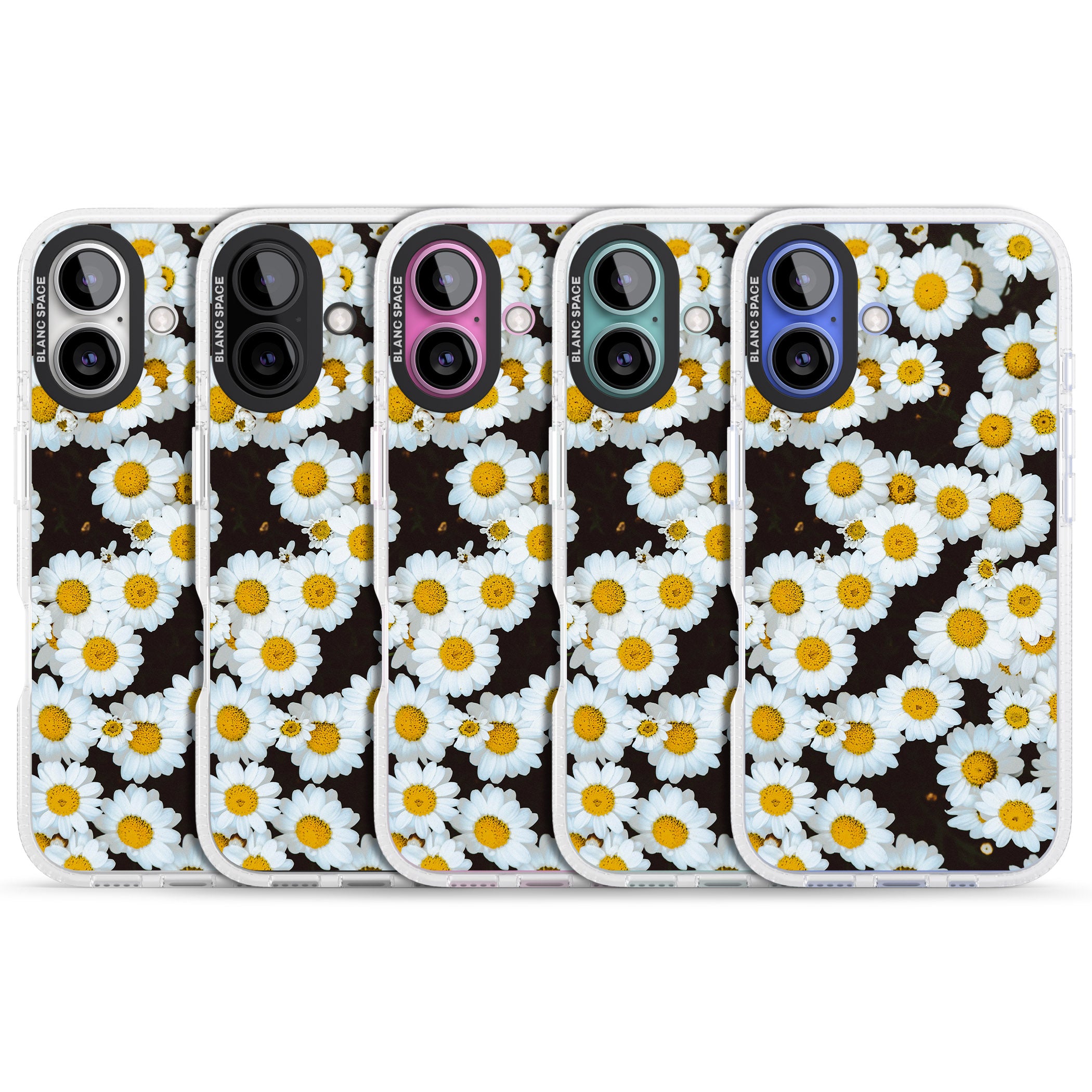 Daisies - Real Floral Photographs iPhone 16 / 16 Plus Clear Case Impact Air - Blanc Space