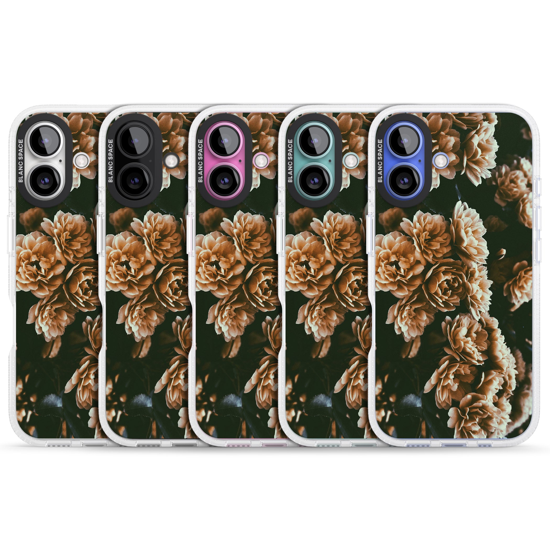White Peonies - Real Floral Photographs iPhone 16 / 16 Plus Clear Case Impact Air - Blanc Space