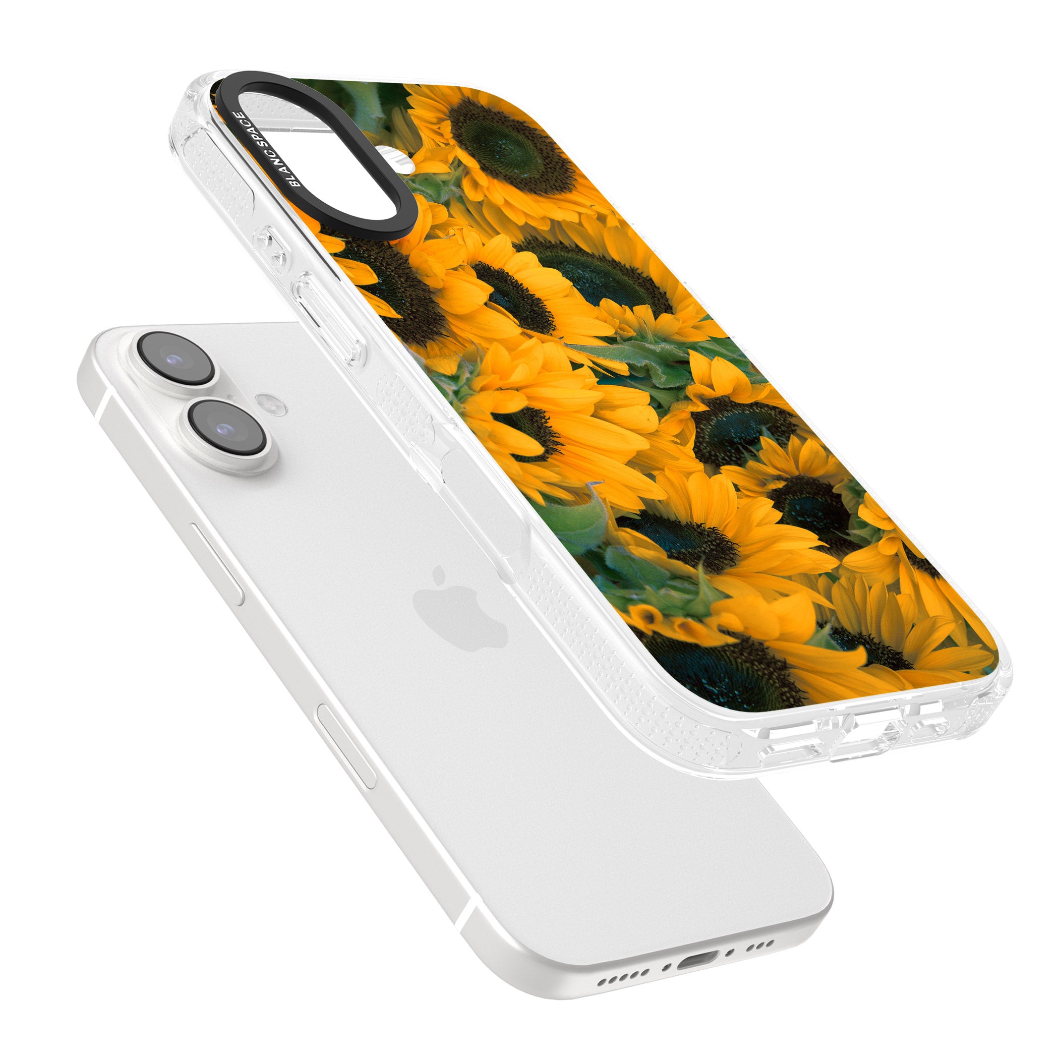 Sunflowers iPhone 16 / 16 Plus Clear Case Impact Air - Blanc Space