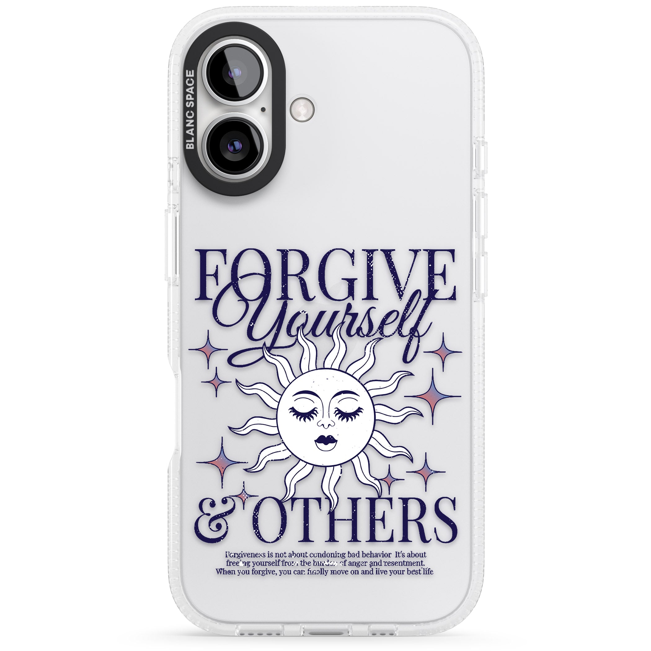Forgiveness iPhone 16 / 16 Plus Clear Case Impact Air - Blanc Space
