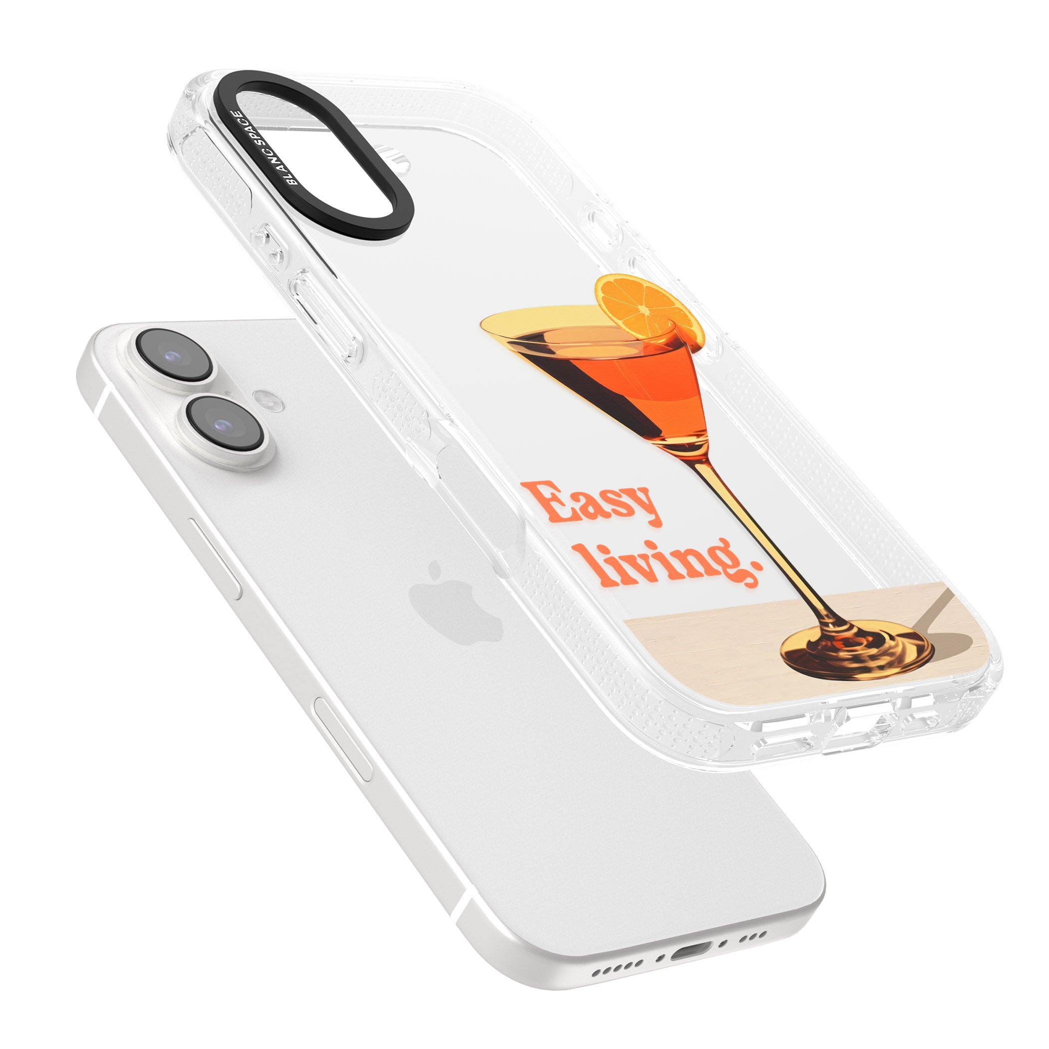 Easy Living iPhone 16 / 16 Plus Clear Case Impact Air - Blanc Space