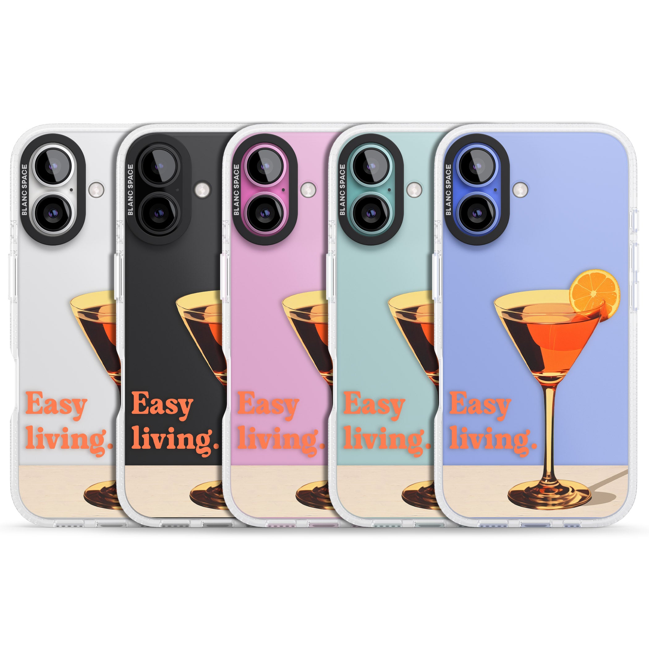 Easy Living iPhone 16 / 16 Plus Clear Case Impact Air - Blanc Space