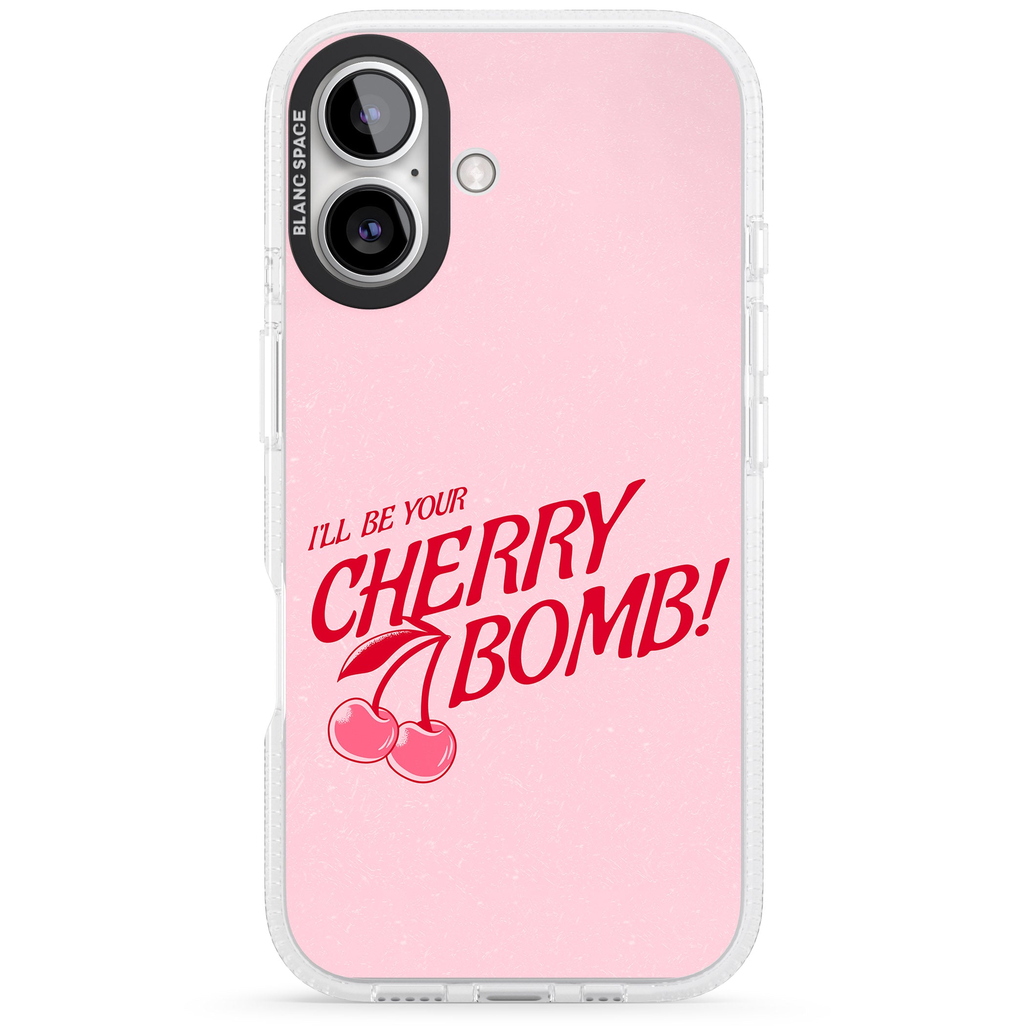Your Cherry Bomb iPhone 16 / 16 Plus Clear Case Impact Air - Blanc Space