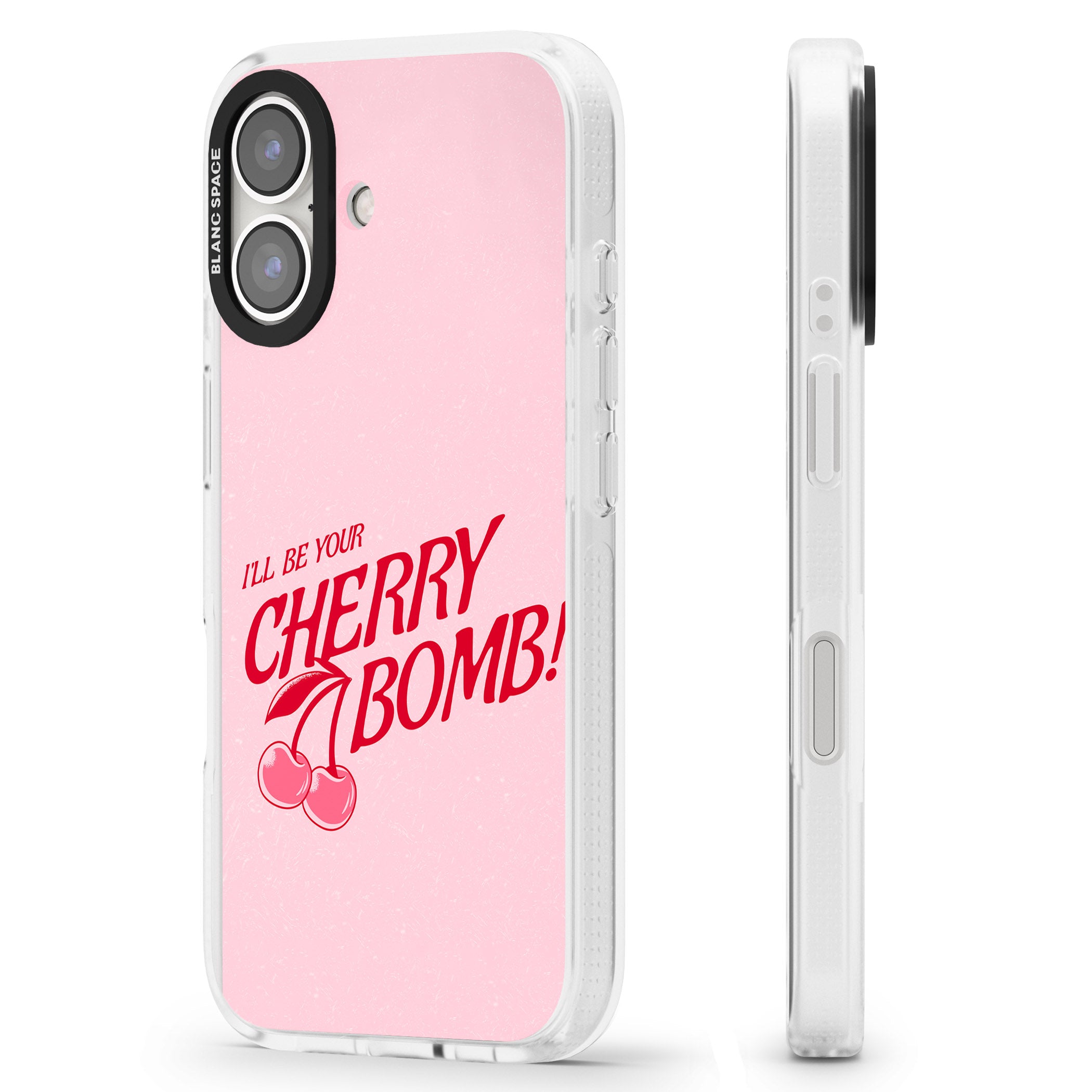 Your Cherry Bomb iPhone 16 / 16 Plus Clear Case Impact Air - Blanc Space