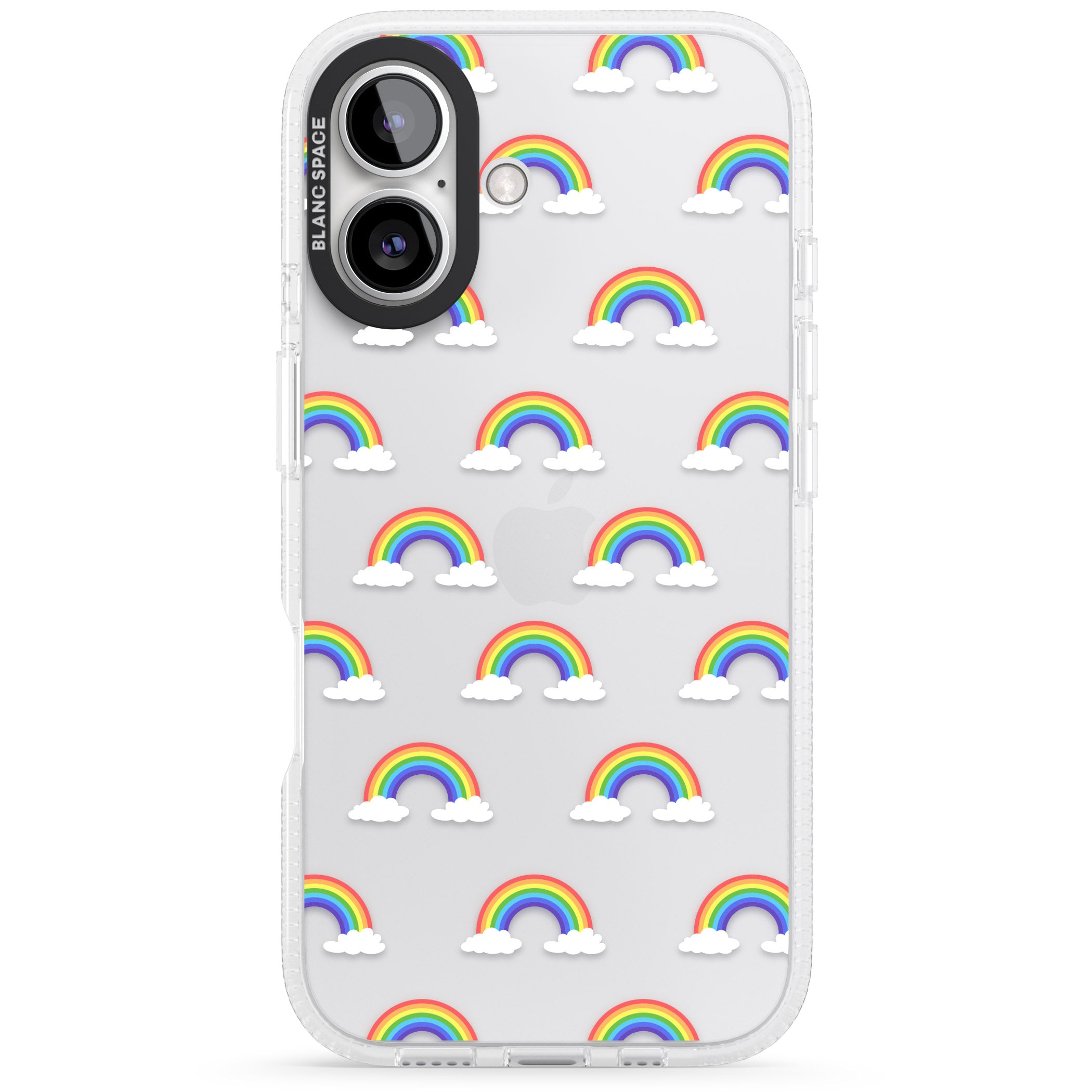 Rainbow of possibilities iPhone 16 / 16 Plus Clear Case Impact Air - Blanc Space