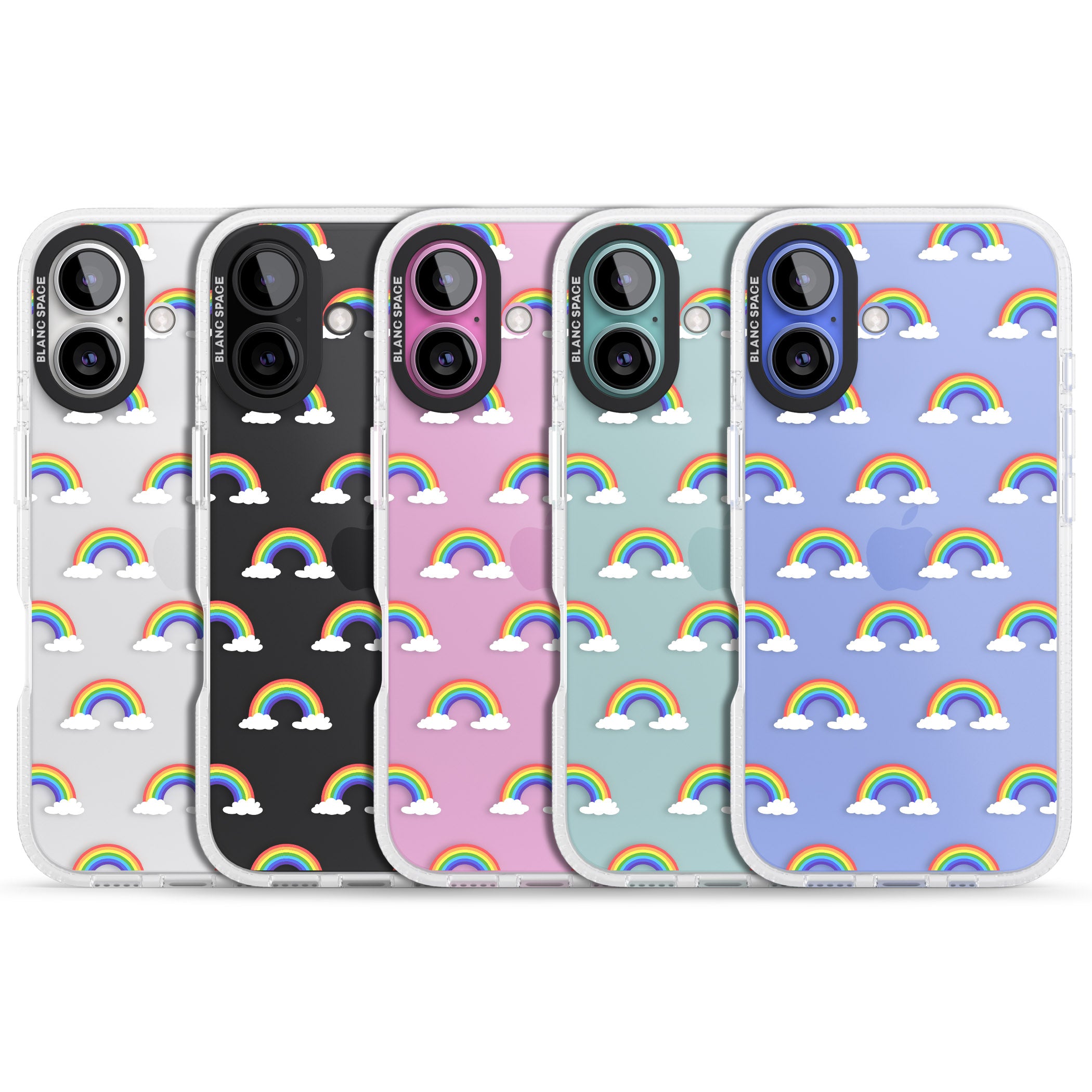 Rainbow of possibilities iPhone 16 / 16 Plus Clear Case Impact Air - Blanc Space