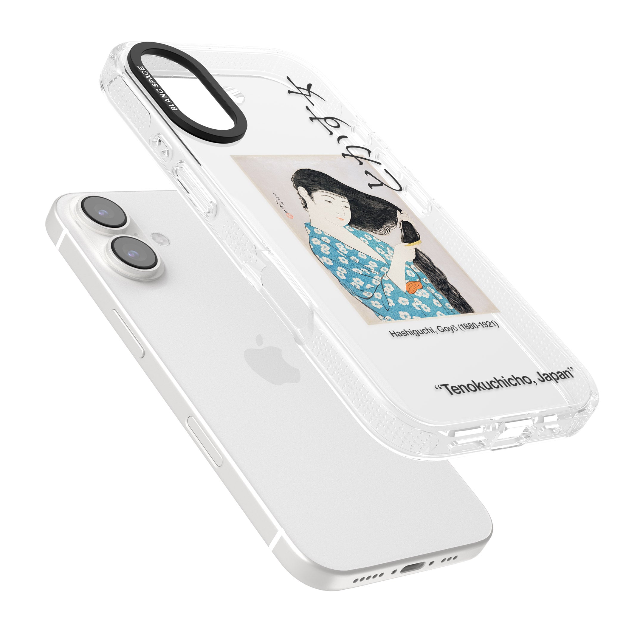 Goyo Hashiguchi iPhone 16 / 16 Plus Clear Case Impact Air - Blanc Space