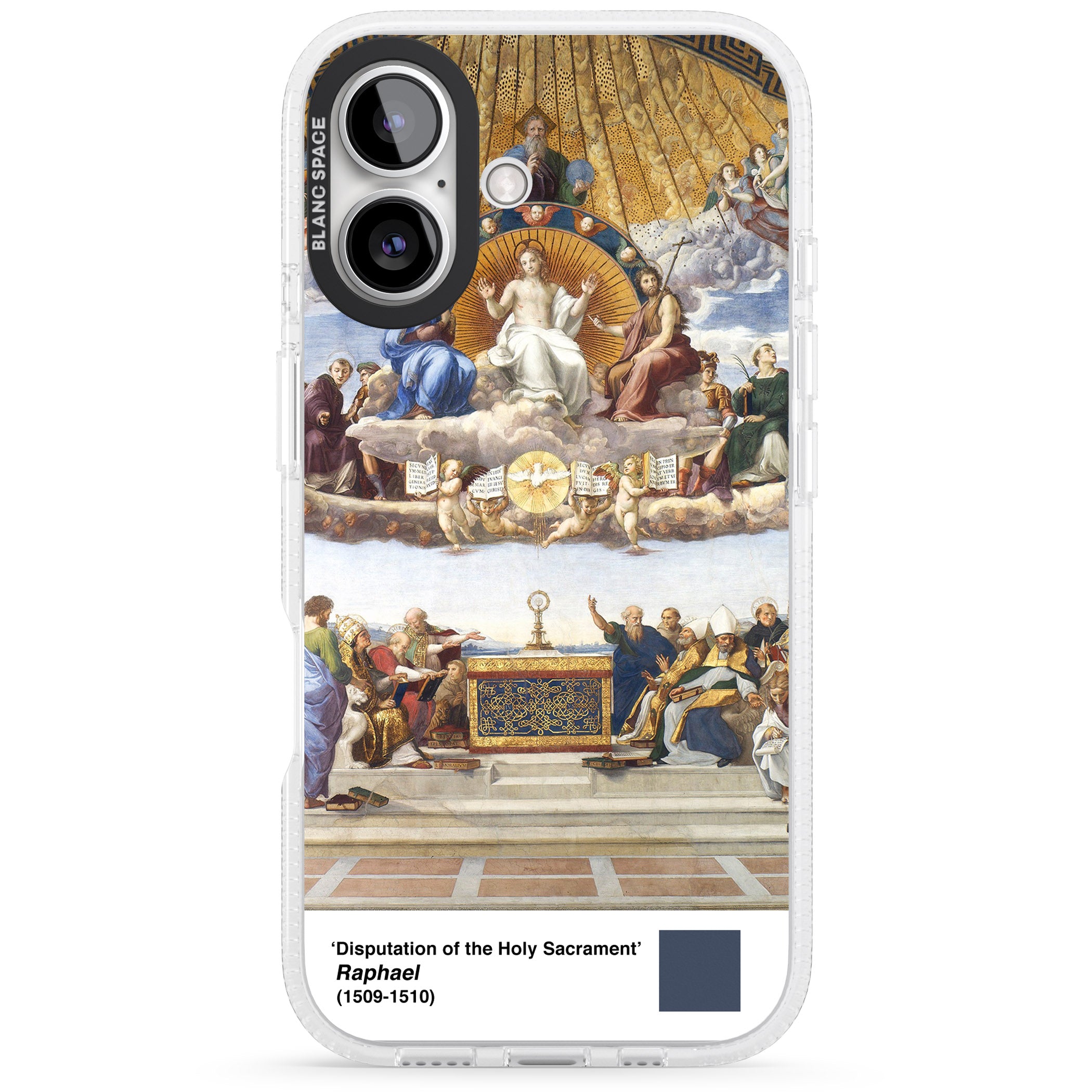 Disputation of the Holy Sacrament iPhone 16 / 16 Plus Clear Case Impact Air - Blanc Space