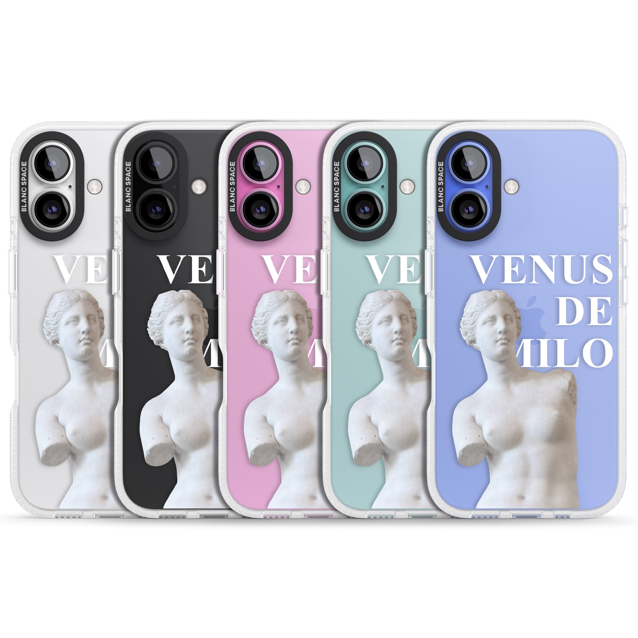 Venus De Milo Cutout iPhone 16 / 16 Plus Clear Case Impact Air - Blanc Space
