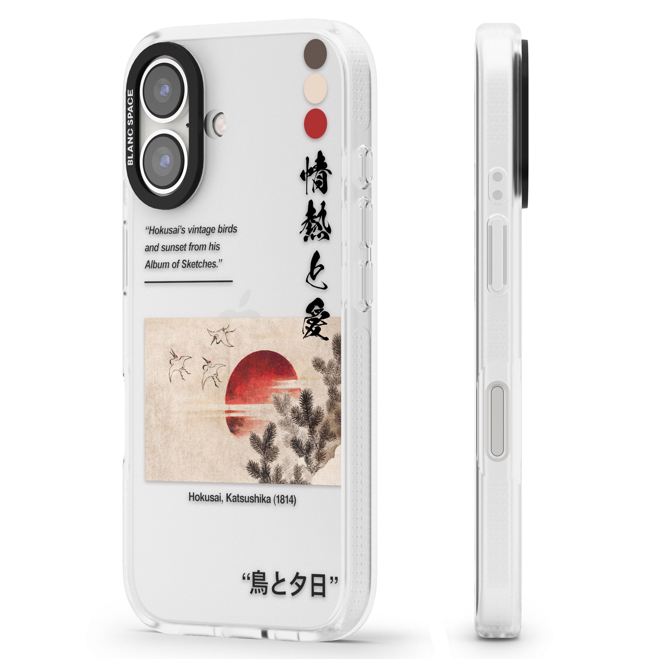 Birds and Sunset iPhone 16 / 16 Plus Clear Case Impact Air - Blanc Space