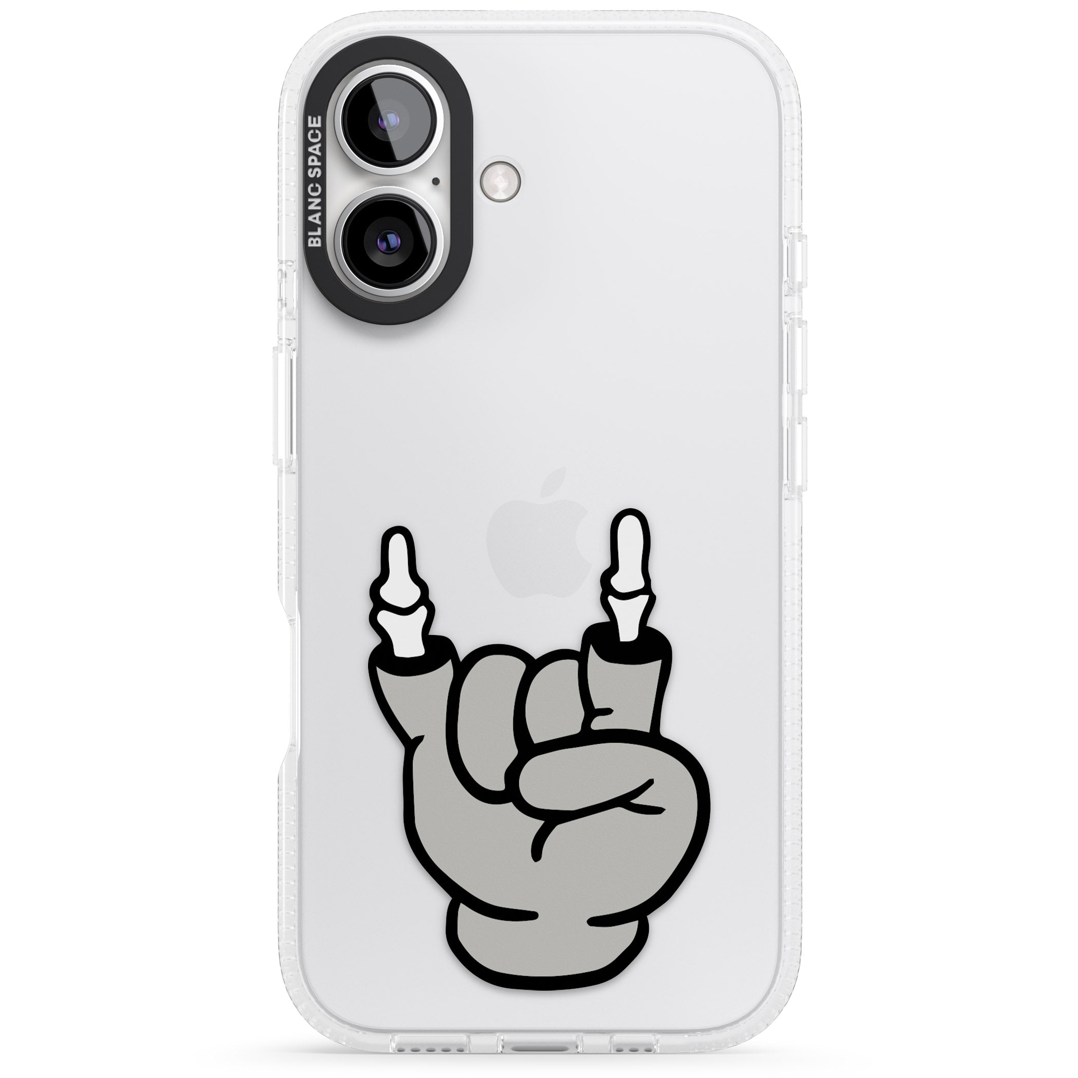 Rock 'til you drop iPhone 16 / 16 Plus Clear Case Impact Air - Blanc Space