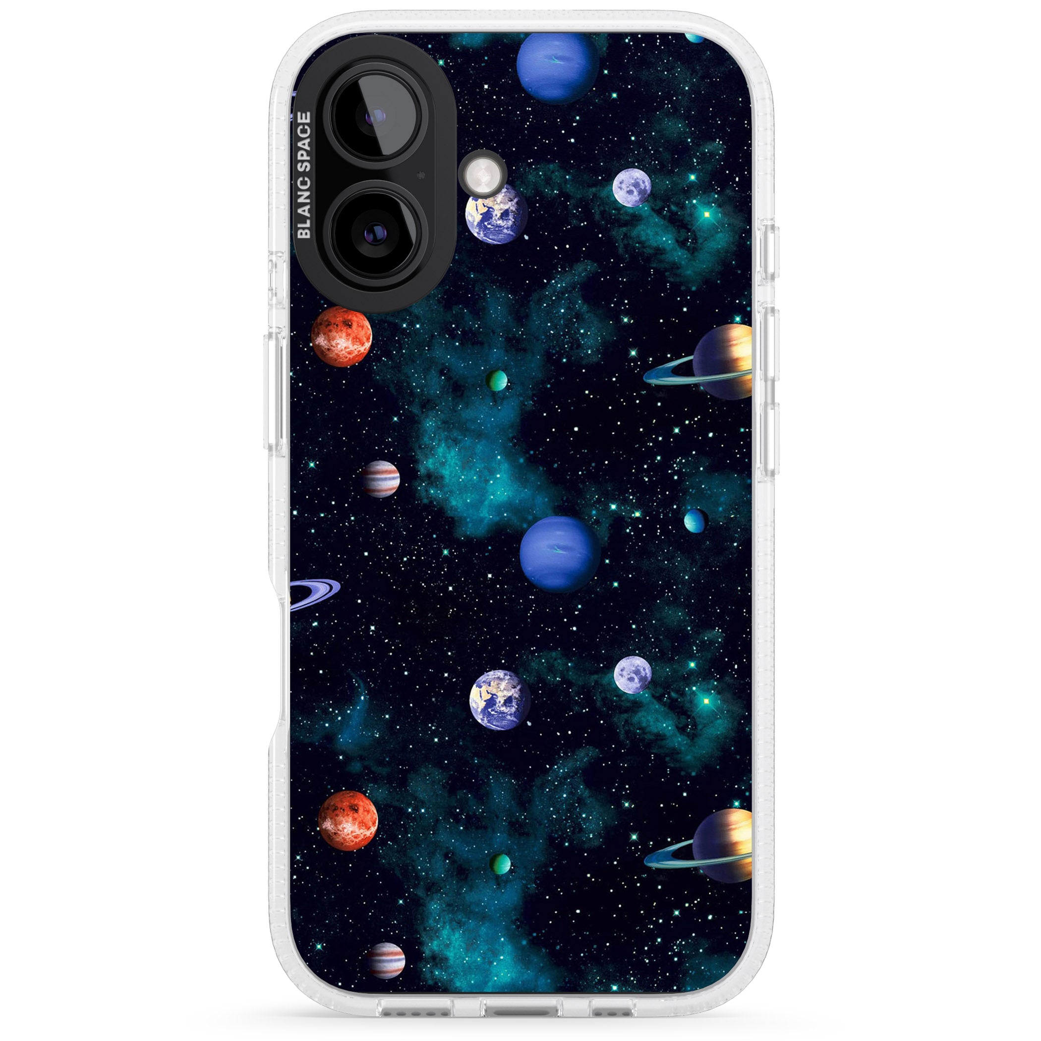 Deep Space iPhone 16 / 16 Plus Clear Case Impact Air - Blanc Space