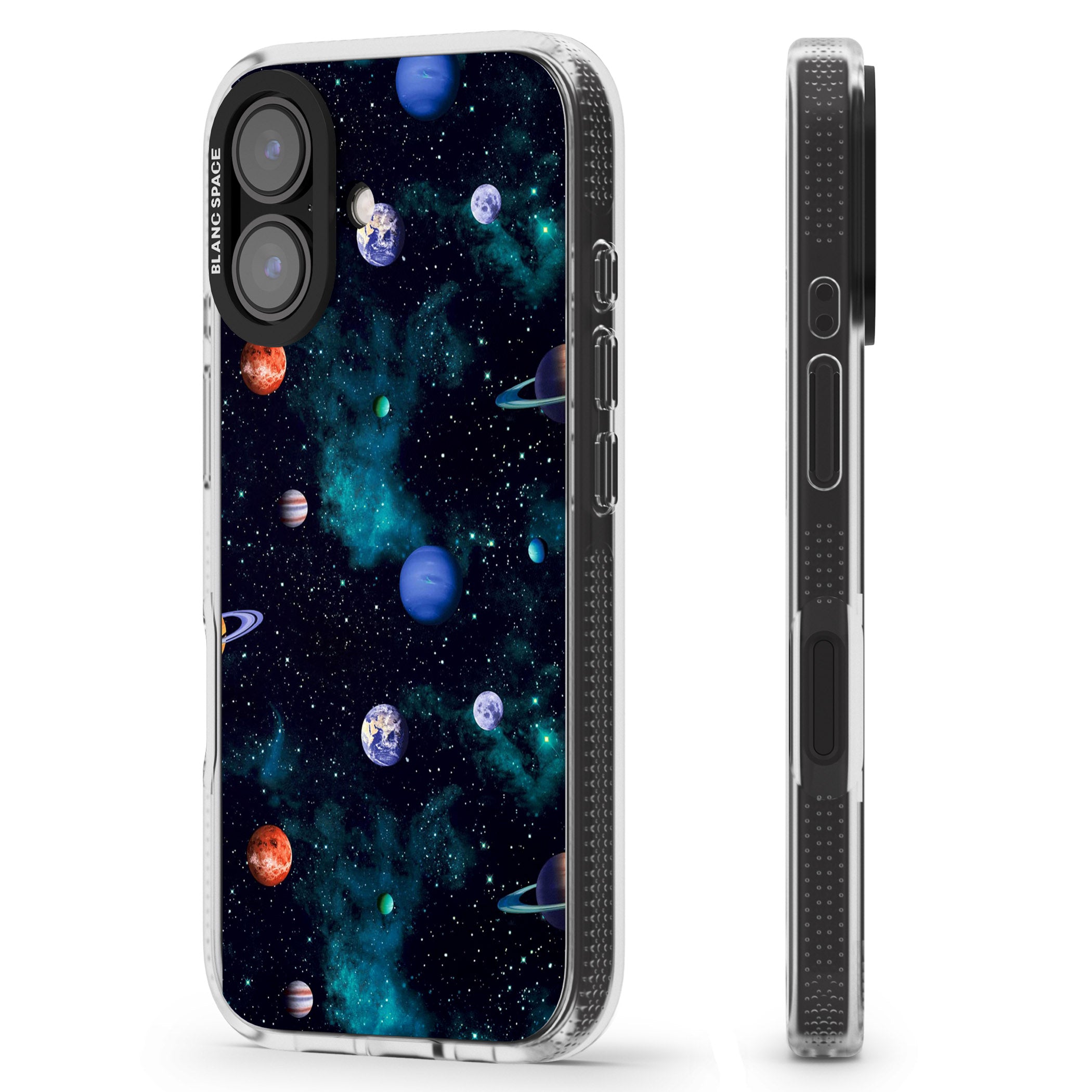 Deep Space iPhone 16 / 16 Plus Clear Case Impact Air - Blanc Space