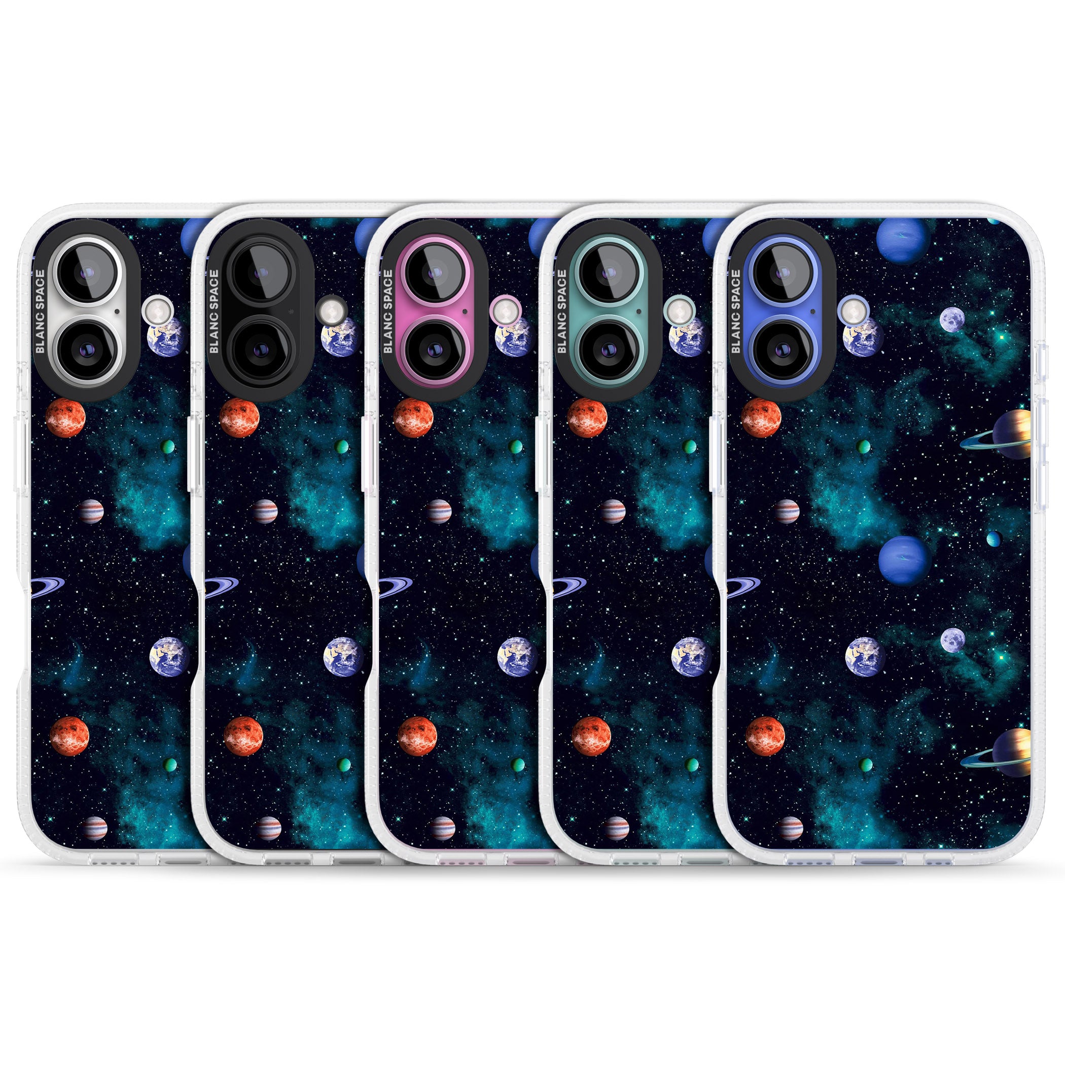 Deep Space iPhone 16 / 16 Plus Clear Case Impact Air - Blanc Space