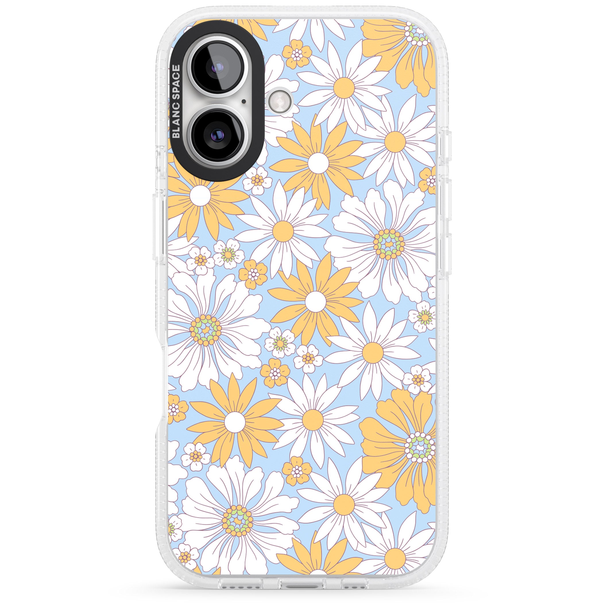 Summers Day Flower Mix iPhone 16 / 16 Plus Clear Case Impact Air - Blanc Space