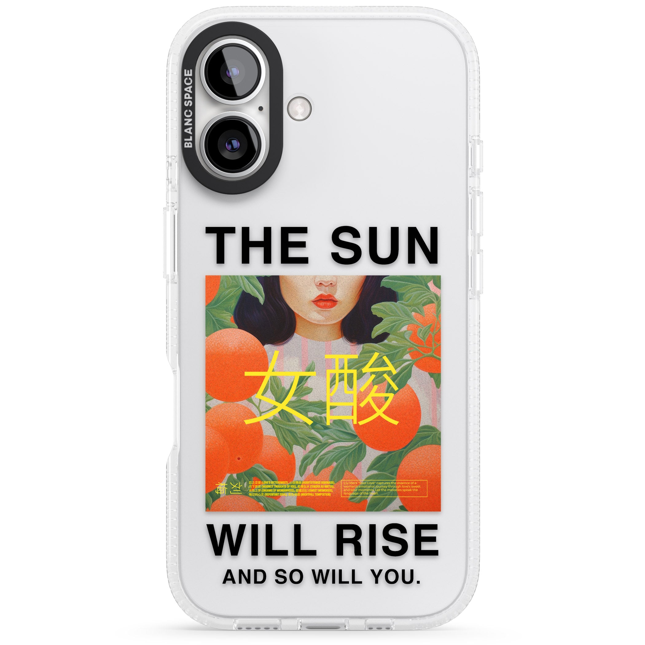 The Sun Will Rise iPhone 16 / 16 Plus Clear Case Impact Air - Blanc Space