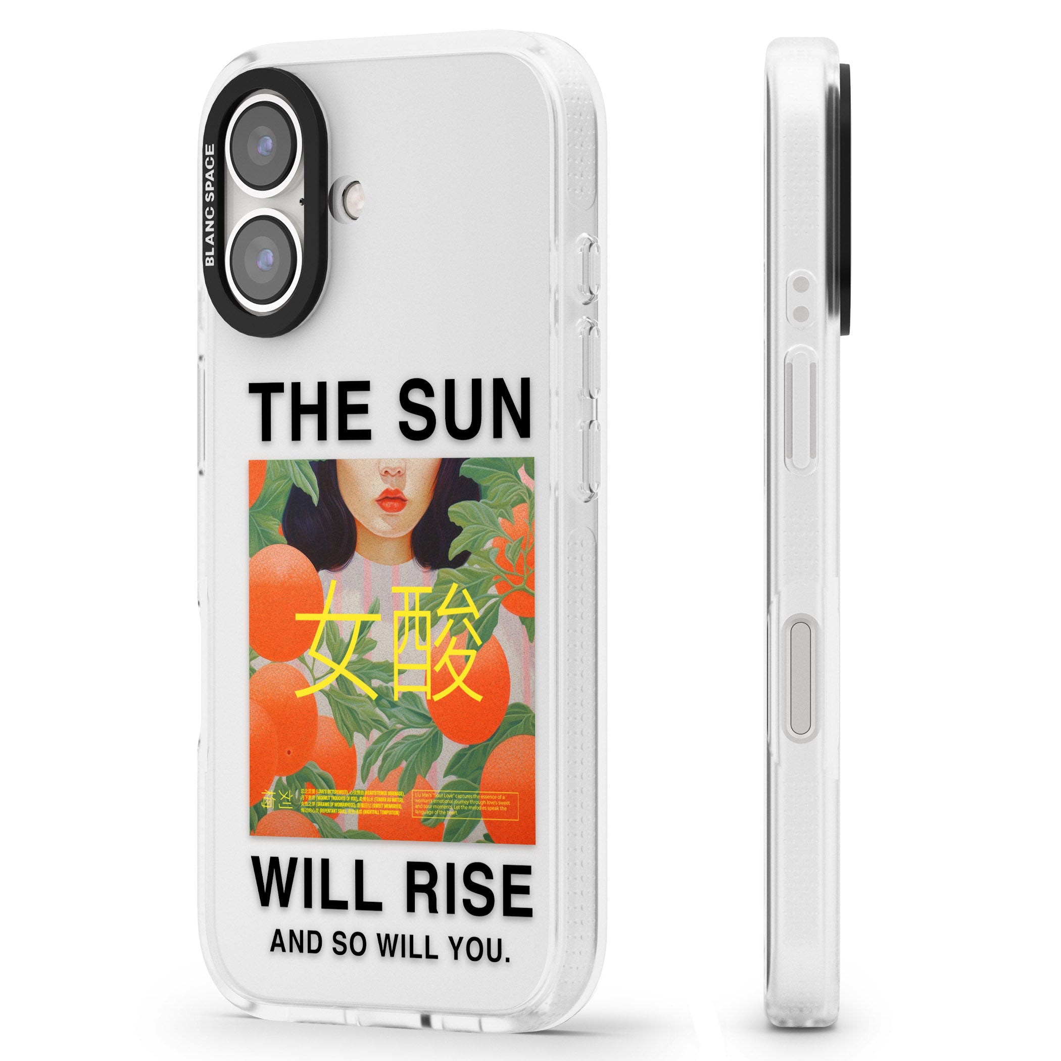 The Sun Will Rise iPhone 16 / 16 Plus Clear Case Impact Air - Blanc Space