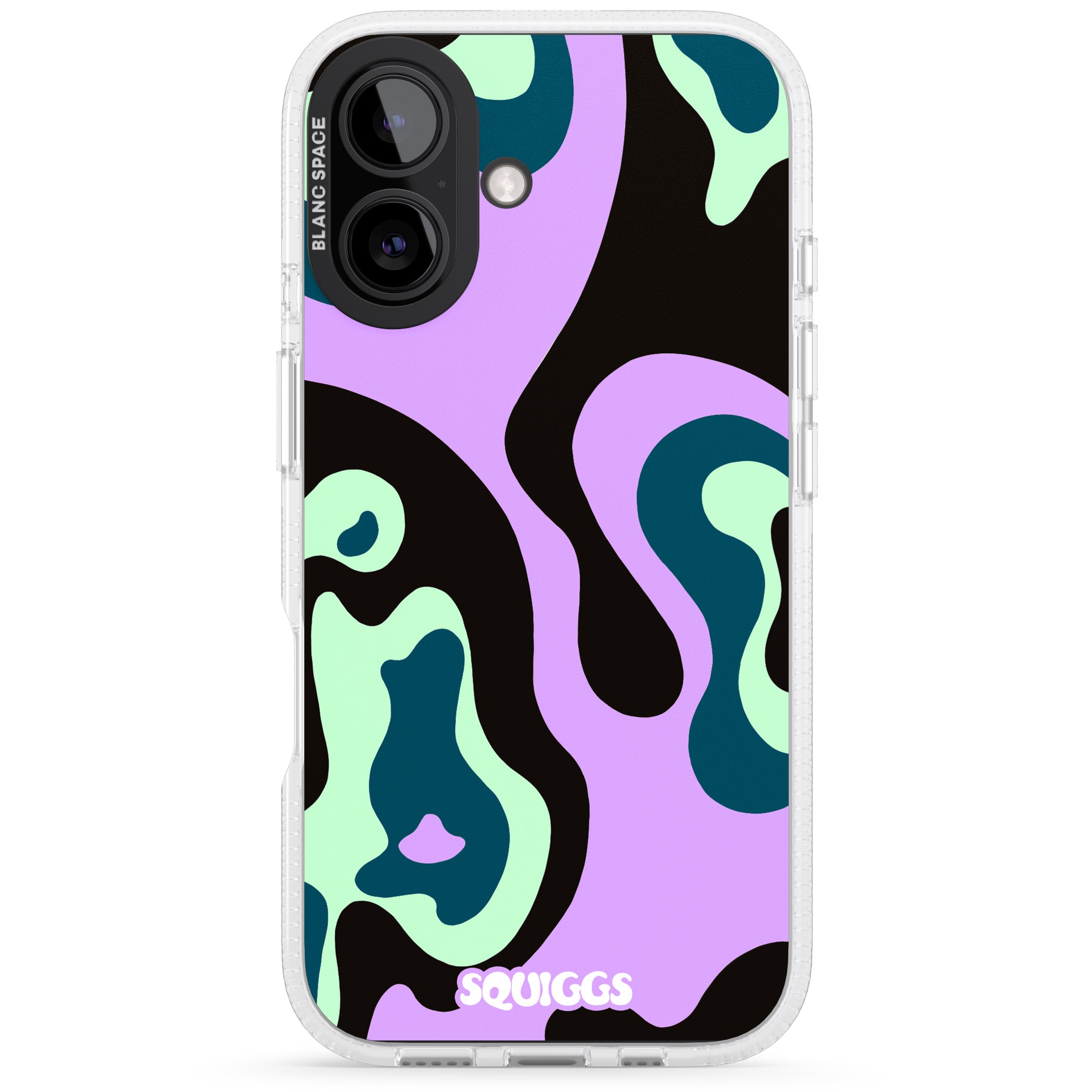 Purple River iPhone 16 / 16 Plus Clear Case Impact Air - Blanc Space