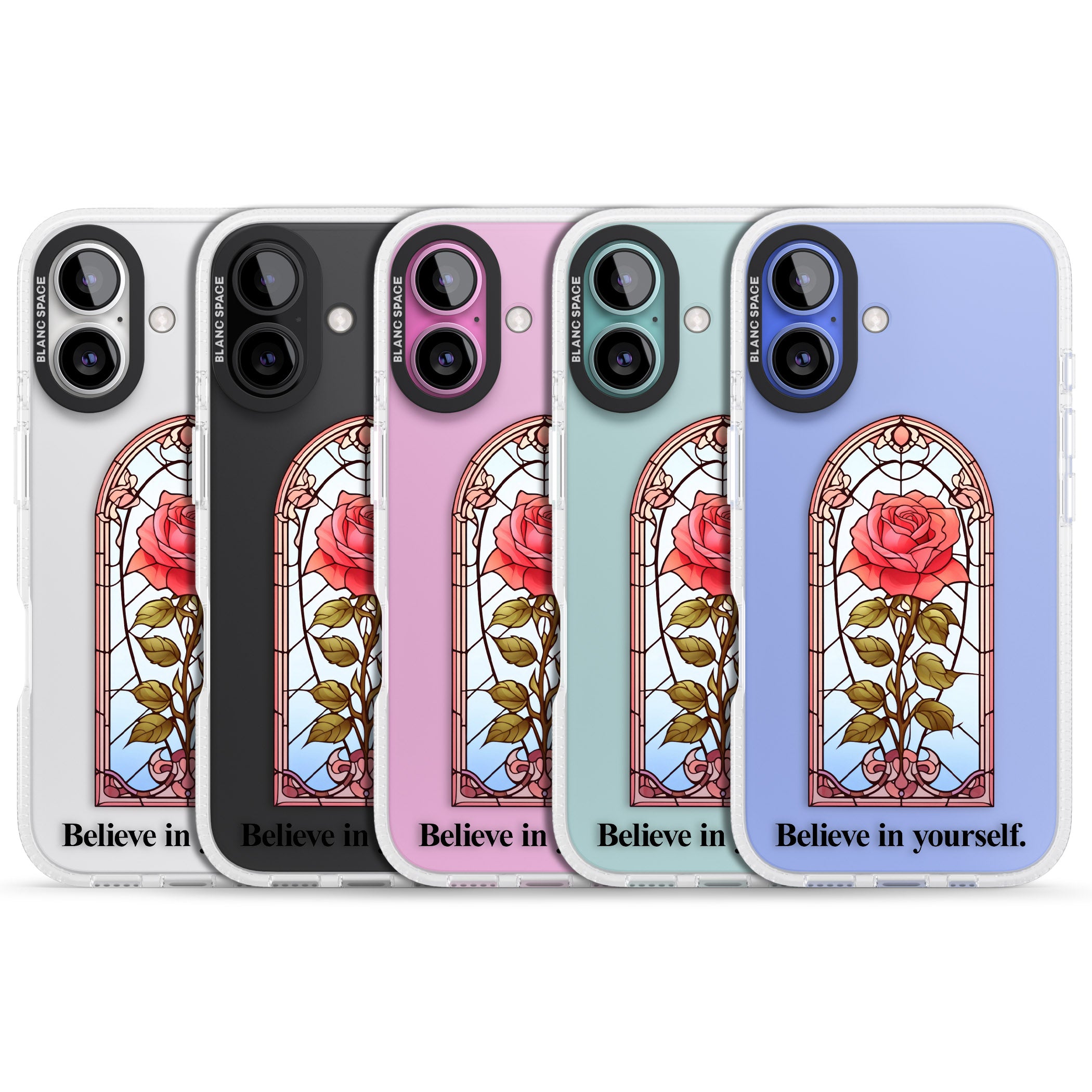 Believe in yourself iPhone 16 / 16 Plus Clear Case Impact Air - Blanc Space