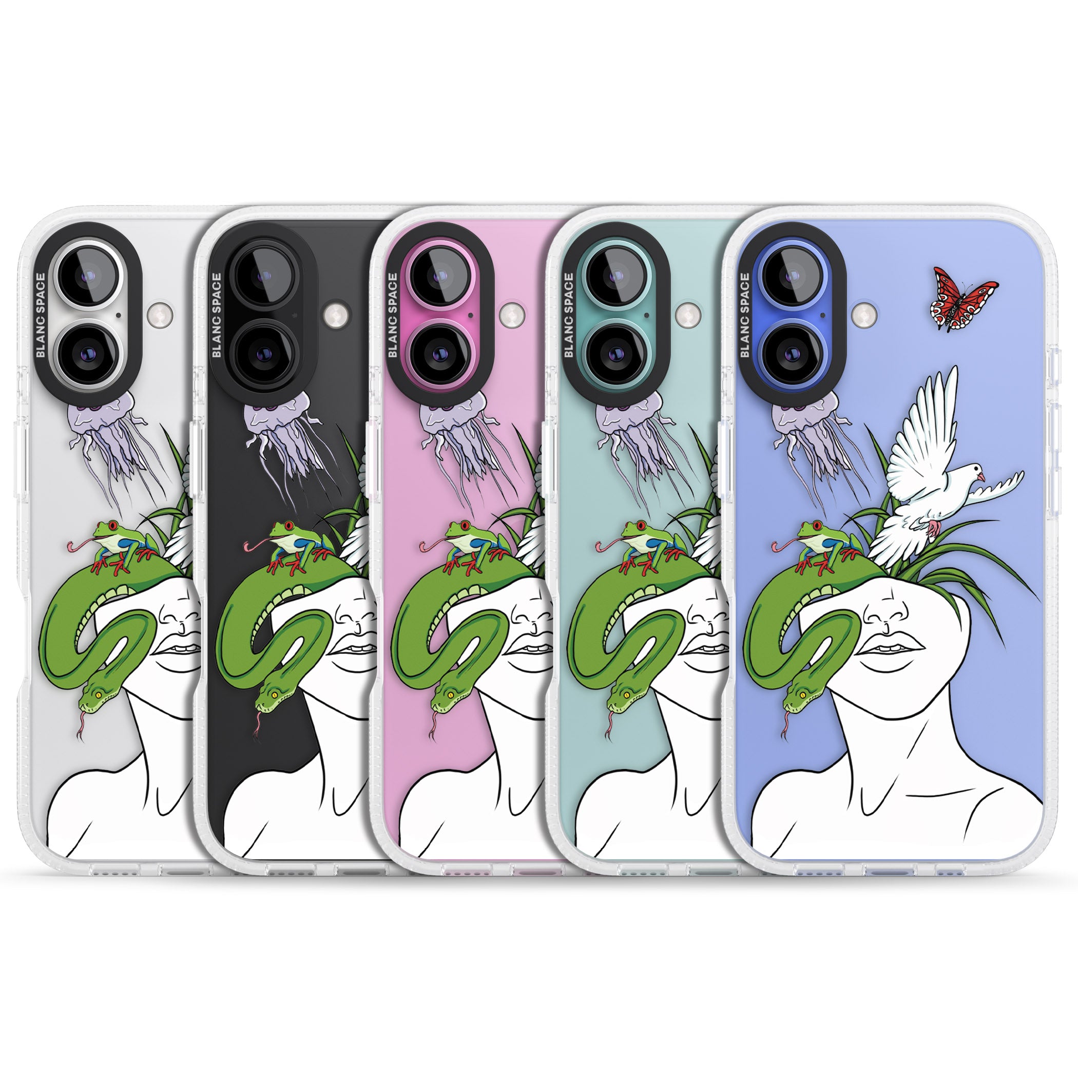 Wild Thoughts iPhone 16 / 16 Plus Clear Case Impact Air - Blanc Space