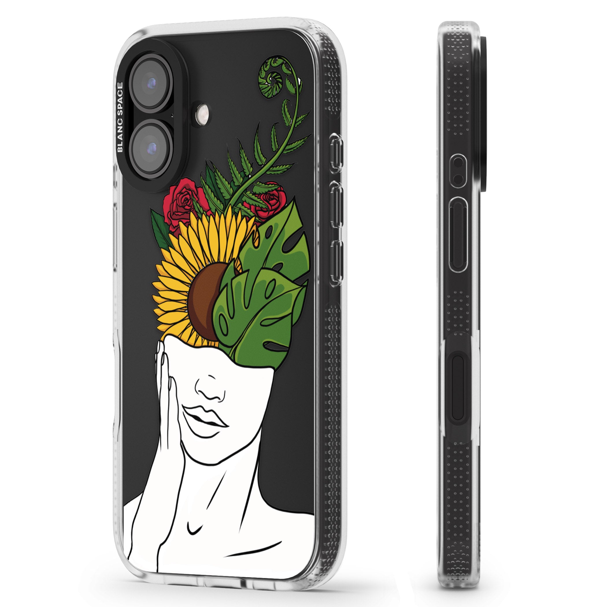 Let The Mind Flourish iPhone 16 / 16 Plus Clear Case Impact Air - Blanc Space