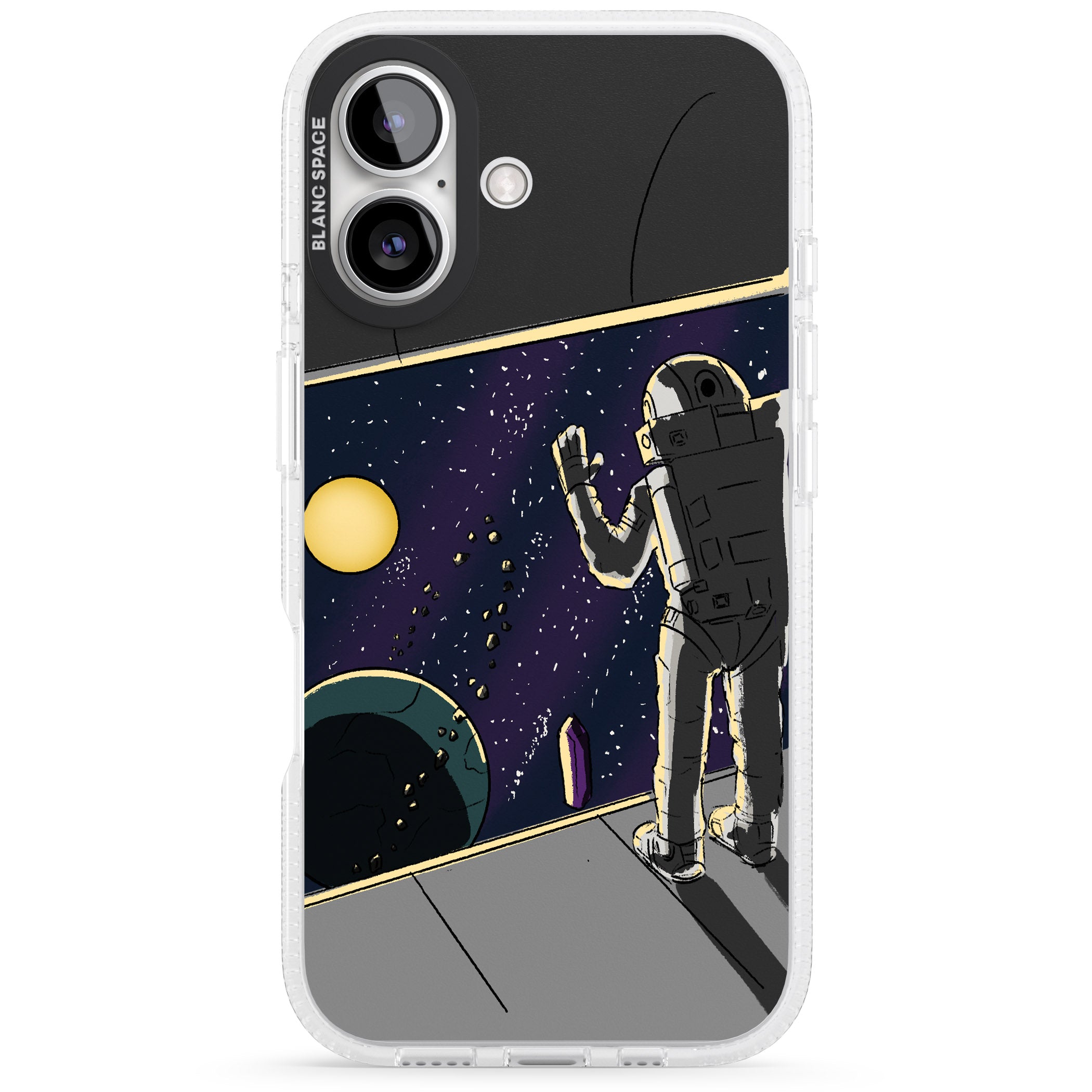 Home iPhone 16 / 16 Plus Clear Case Impact Air - Blanc Space