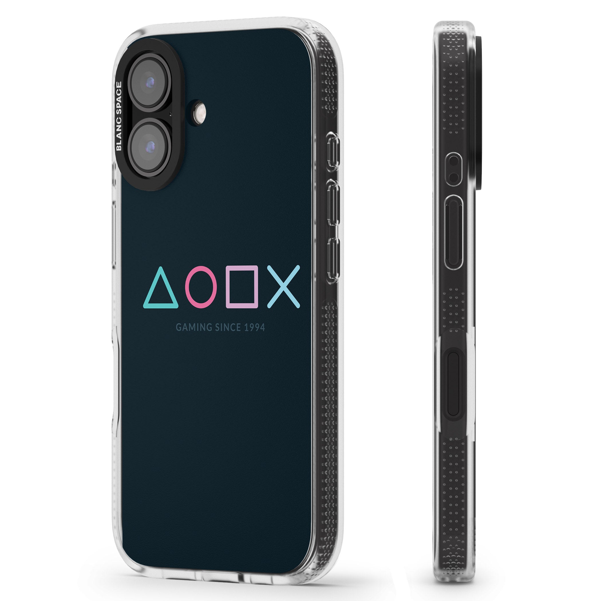 Gaming Since 1994 Station iPhone 16 / 16 Plus Clear Case Impact Air - Blanc Space