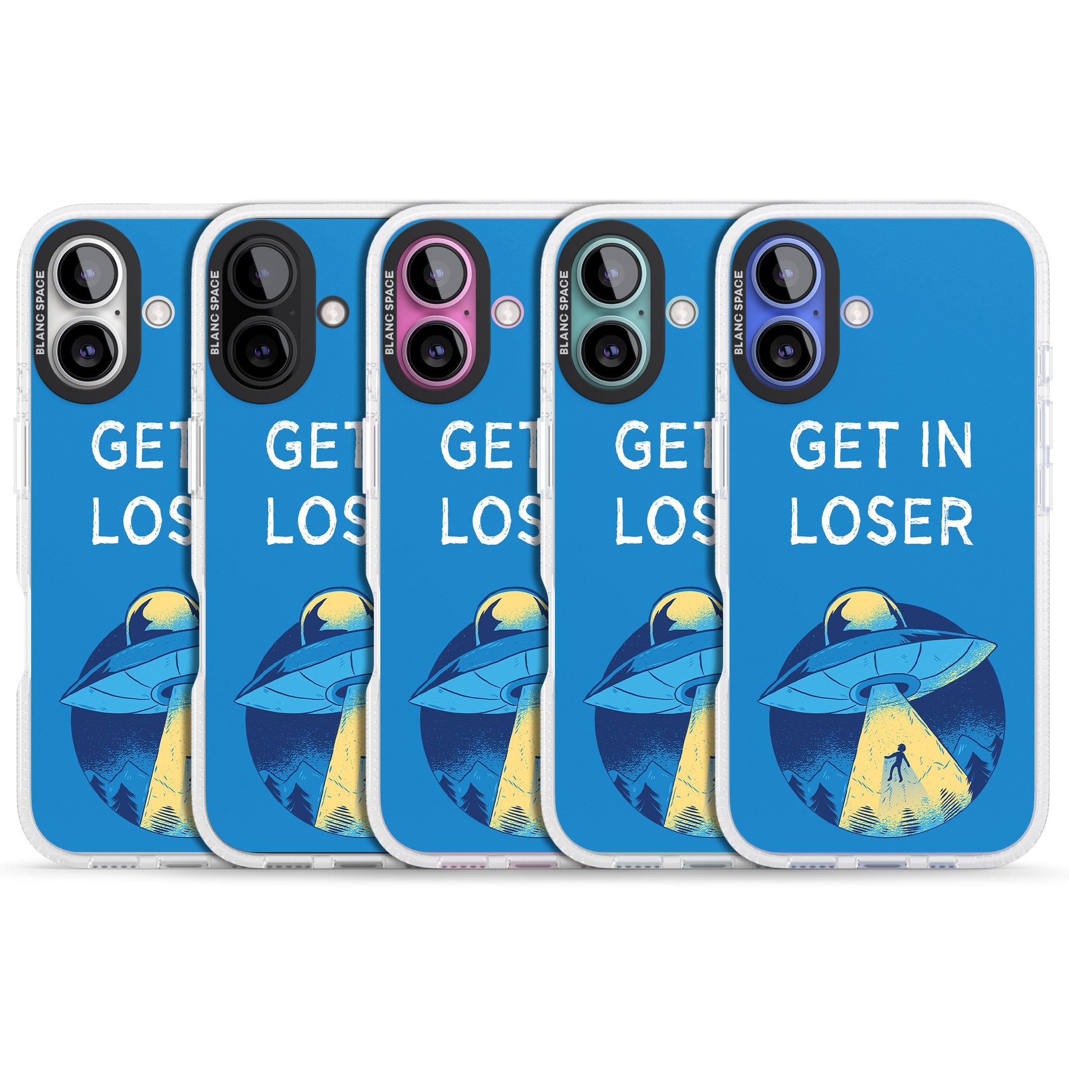 Get in Loser UFO iPhone 16 / 16 Plus Clear Case Impact Air - Blanc Space