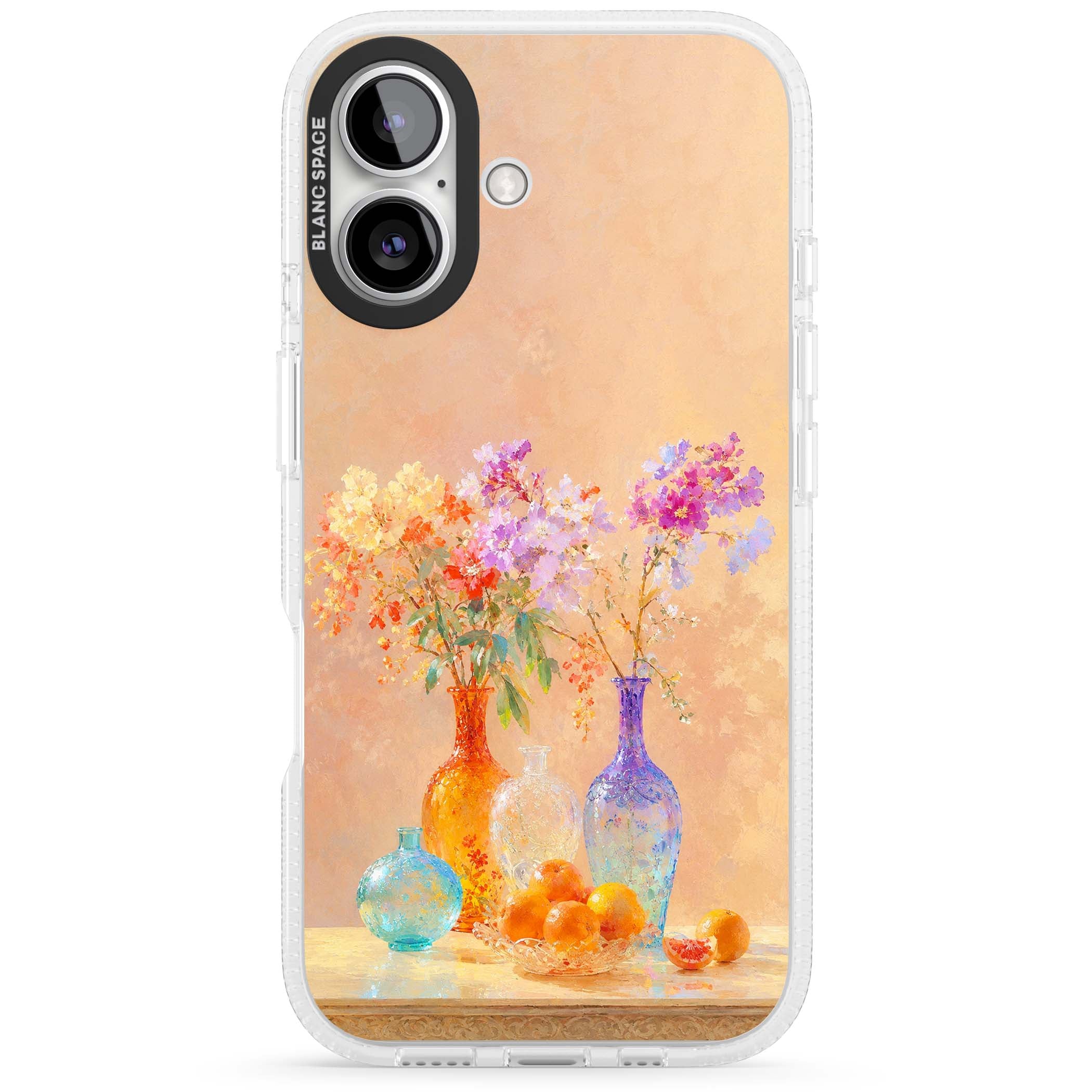 Peach Glass art iPhone case | Clear Case Impact Air case for iPhone 16, iPhone 16 Plus