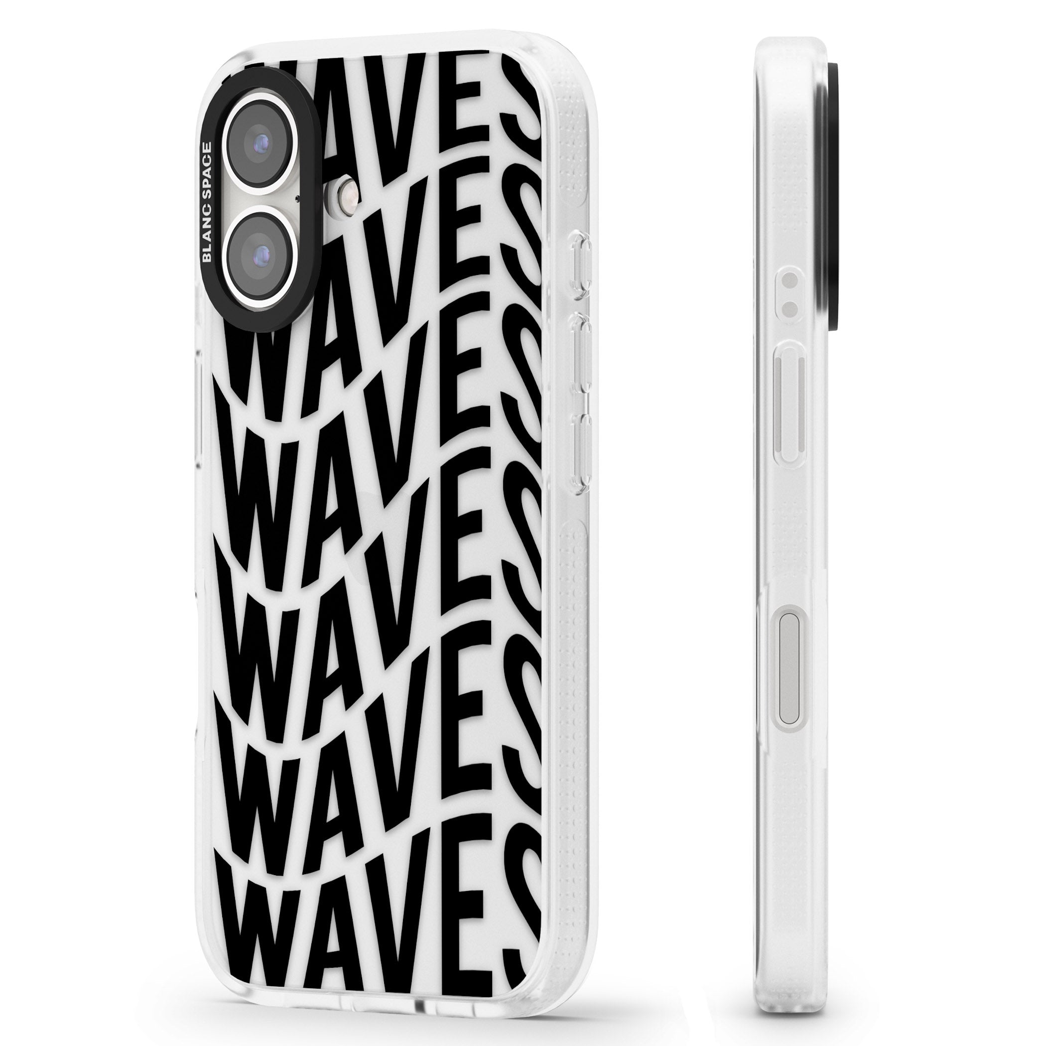 WAVES iPhone 16 / 16 Plus Clear Case Impact Air - Blanc Space