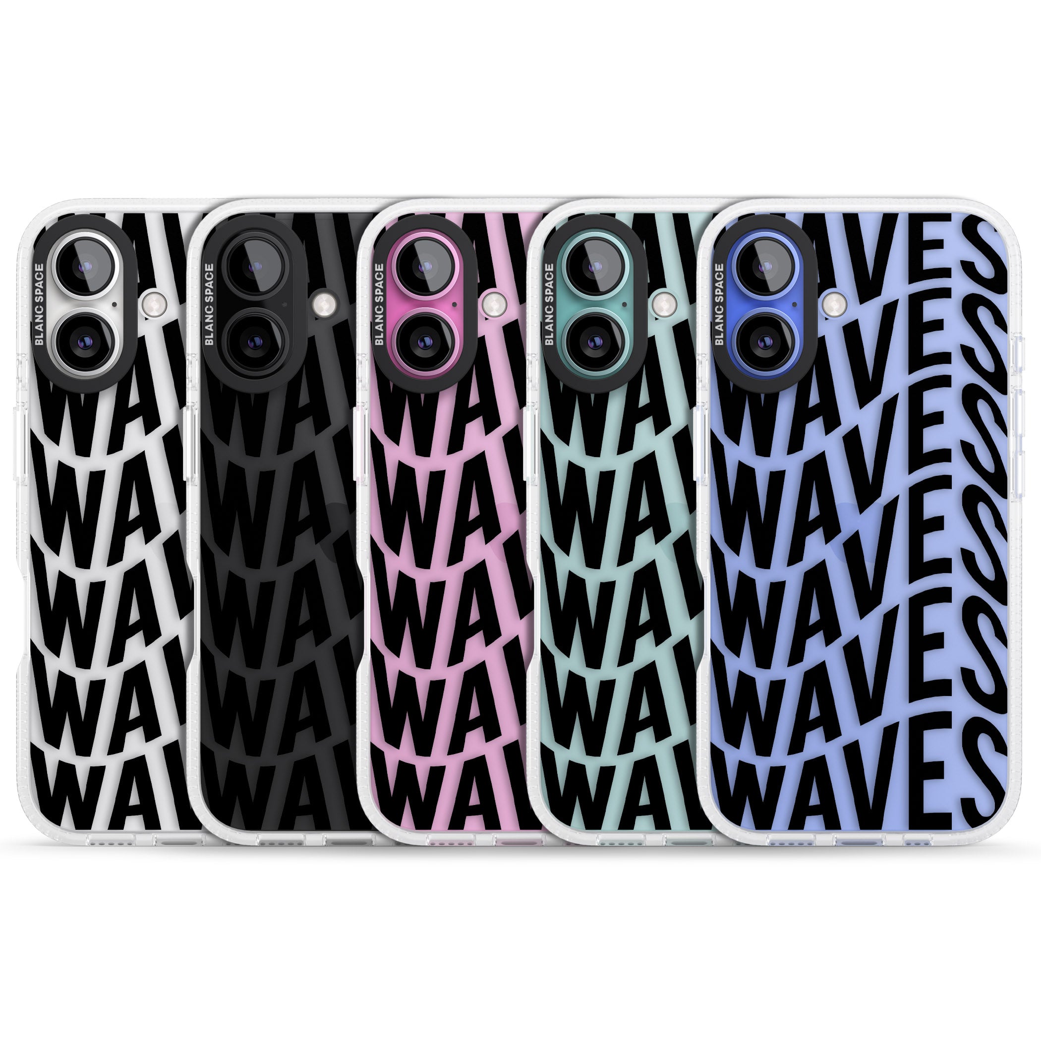 WAVES iPhone 16 / 16 Plus Clear Case Impact Air - Blanc Space
