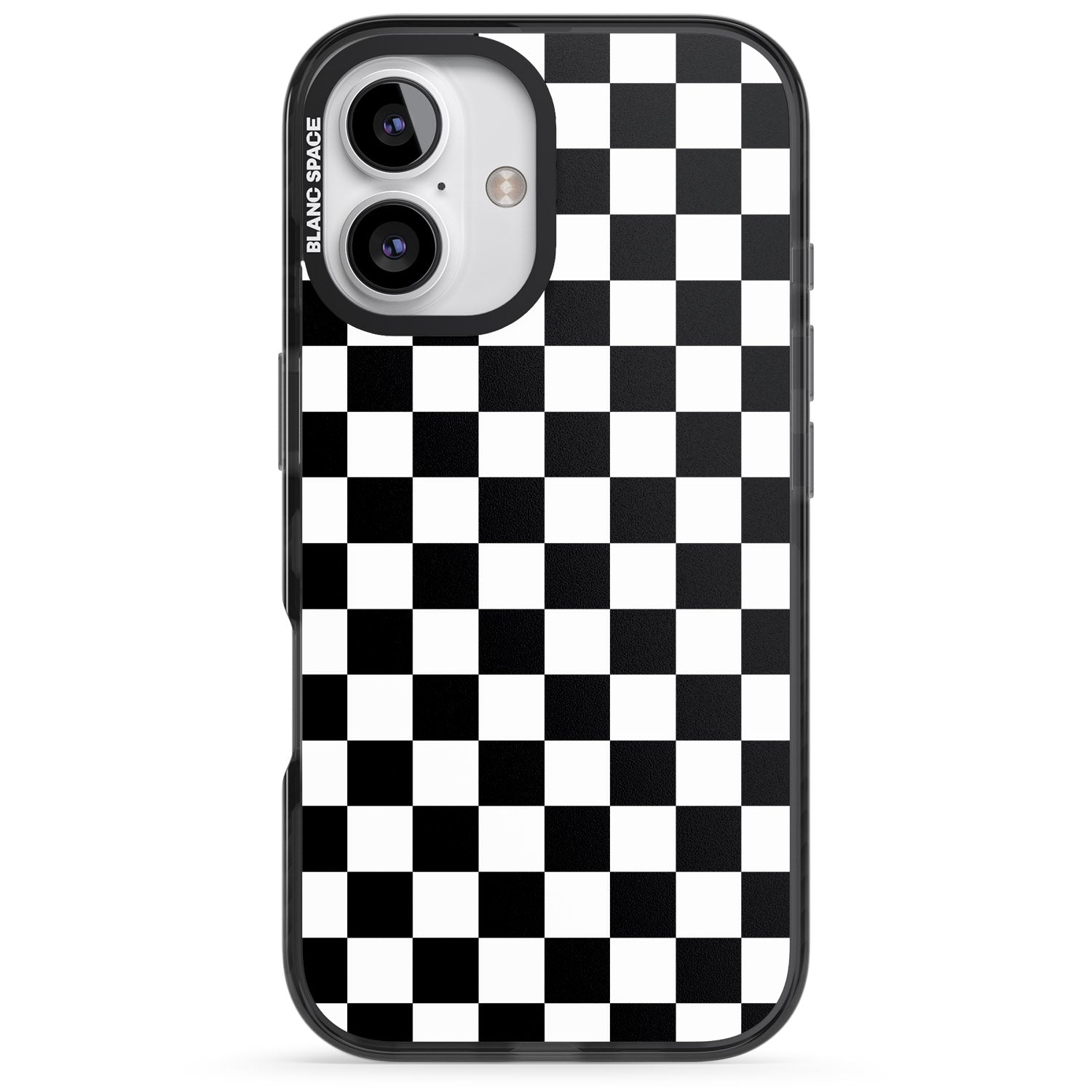 iPhone 16 Pro Max Black Checkered Black Impact Phone Case